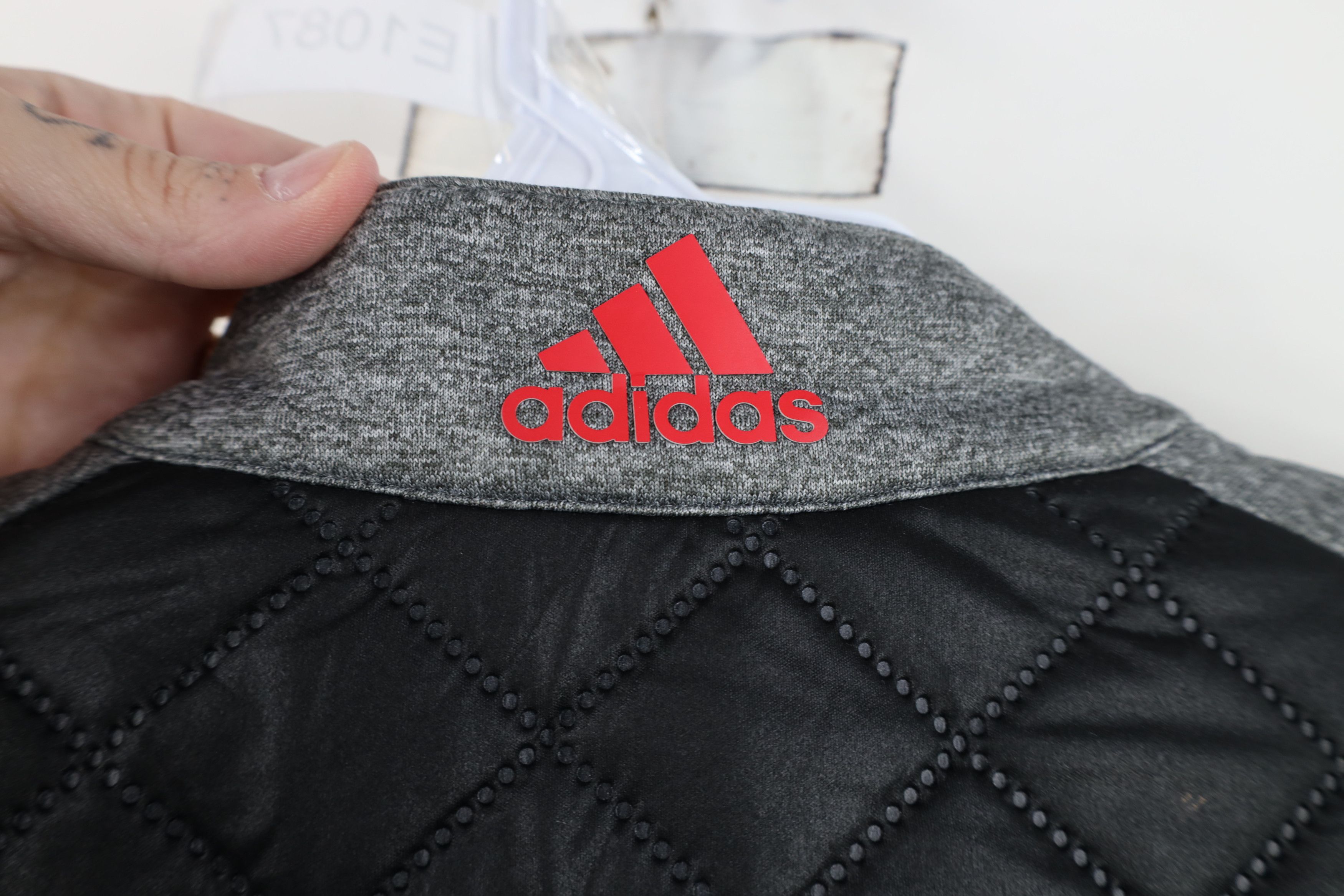 Adidas Adidas Quilted Full Zip Knit Golf Jacket Heather Gray Size US M / EU 48-50 / 2 - 13 Thumbnail