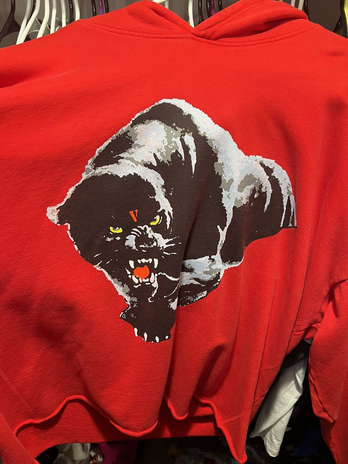 Image of Vlone Red Panther Hoodie, Men's (Size 2XL)