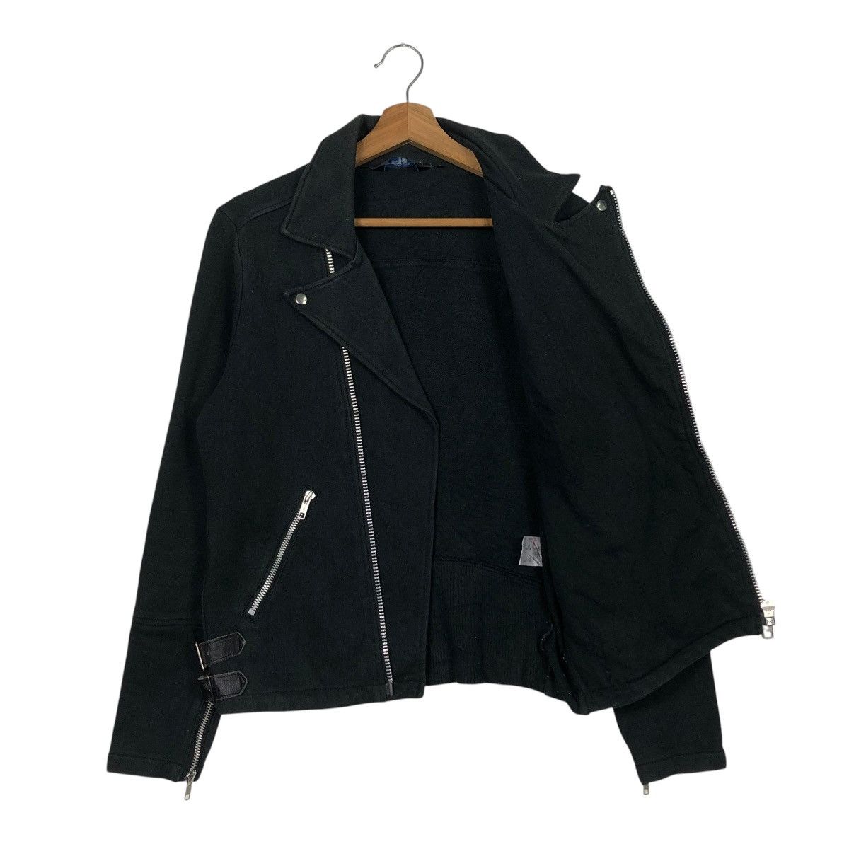 Japanese Brand 🔥VINTAGE CROPPED BIKER JACKET SHIPS DOUBLE COLLAR BONDAGE Size US S / EU 44-46 / 1 - 13 Thumbnail