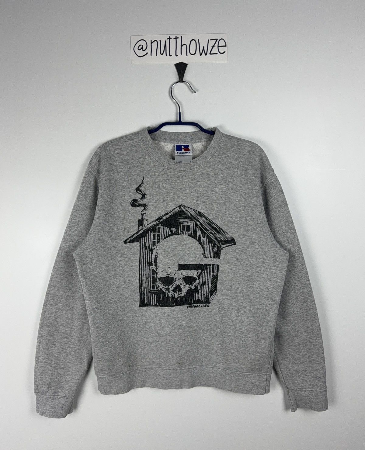 Russell Athletic Russell Skull House L/S Cotton Grey Crewneck Sweatshirt Size US S / EU 44-46 / 1 - 1 Thumbnail