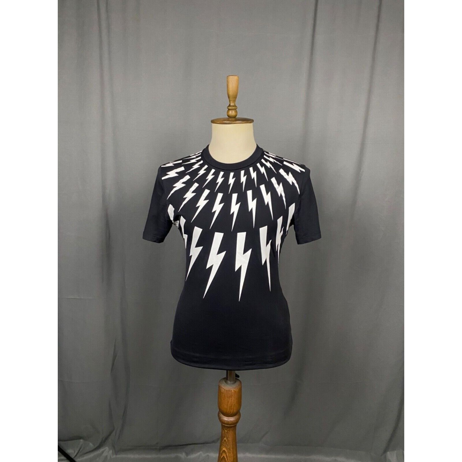 Neil Barrett MINT! Neil Barett FAIRISLE THUNDERBOLT Lightining Men's Blac Size US S / EU 44-46 / 1 - 3 Thumbnail