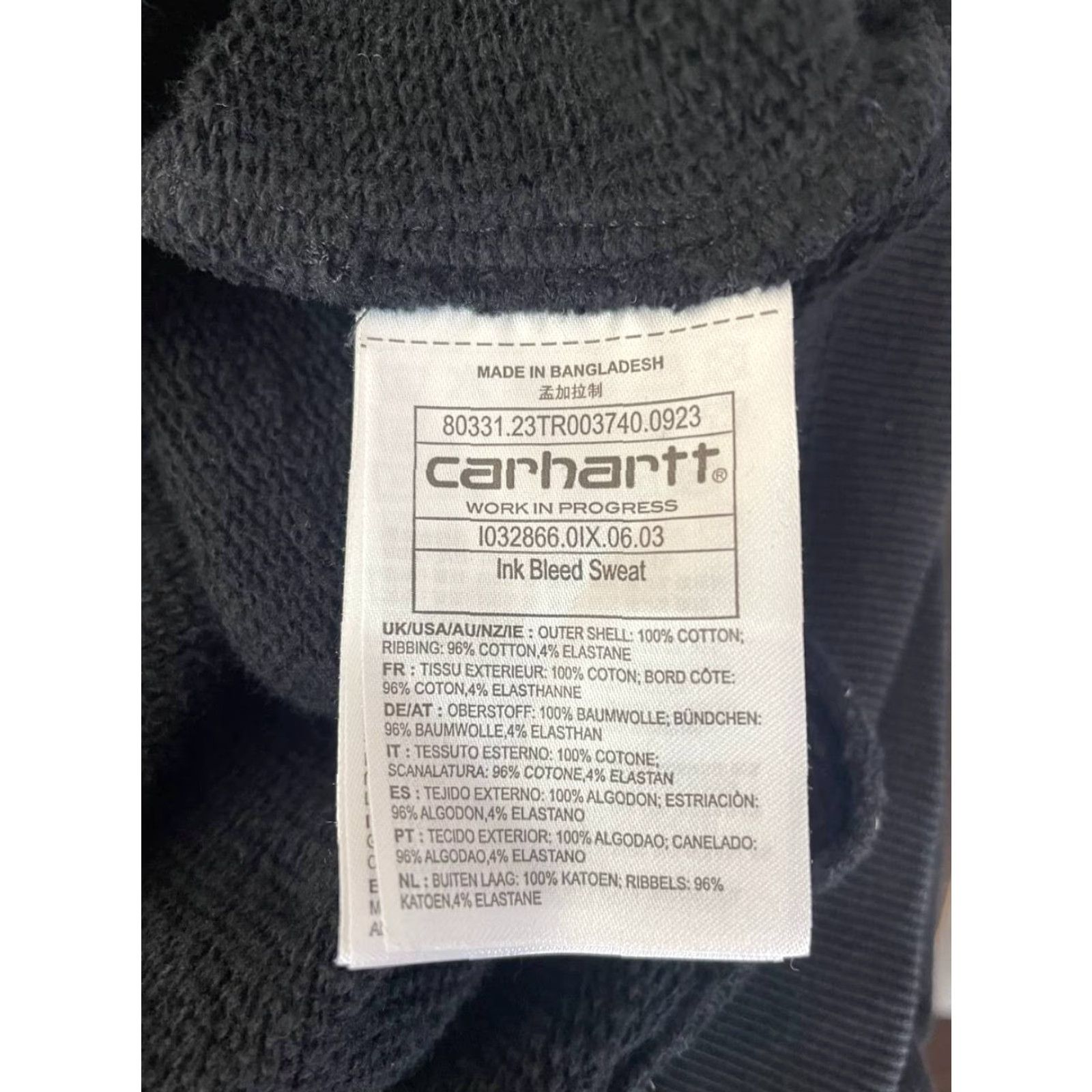 Carhartt Carhartt Mens Sweatshirt M Black Cotton Crew Neck Long Sleeve Pullover Size US M / EU 48-50 / 2 - 5 Thumbnail
