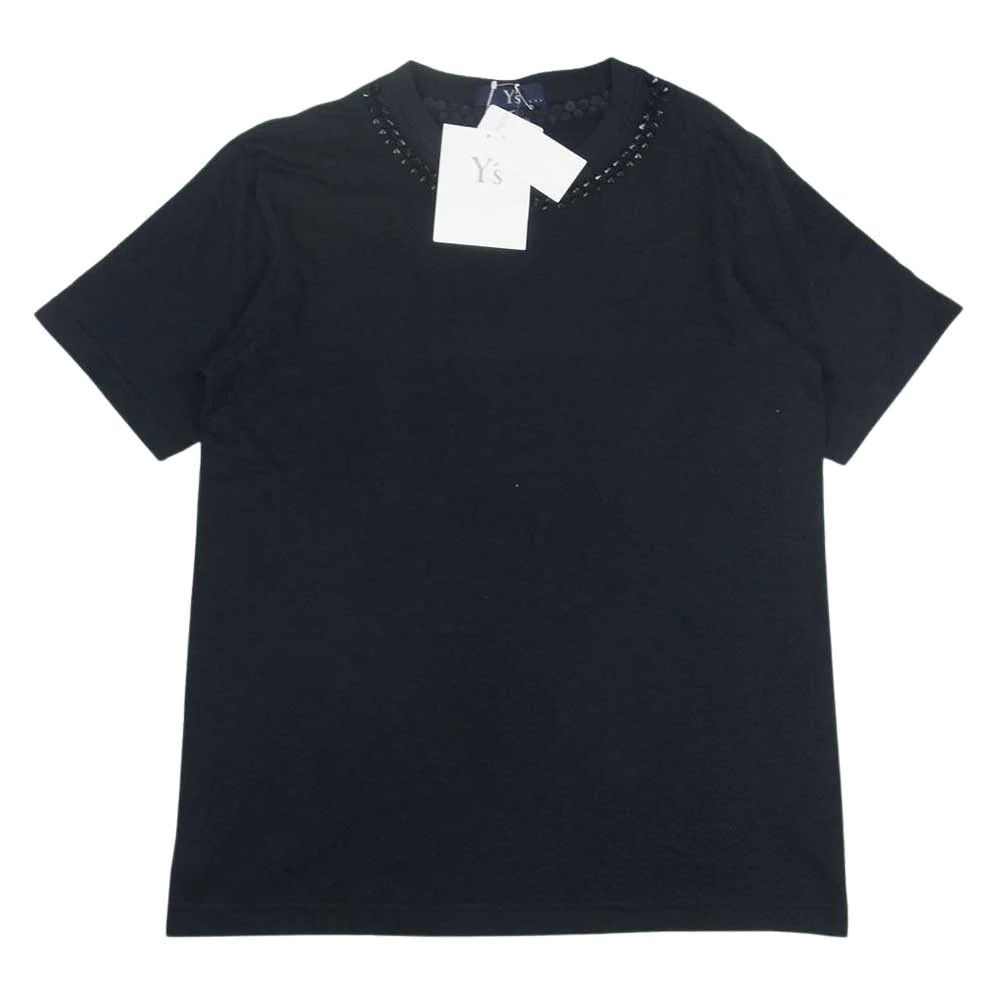 image of Yohji Yamamoto Studded T Shirt in Black, Men's (Size Medium)
