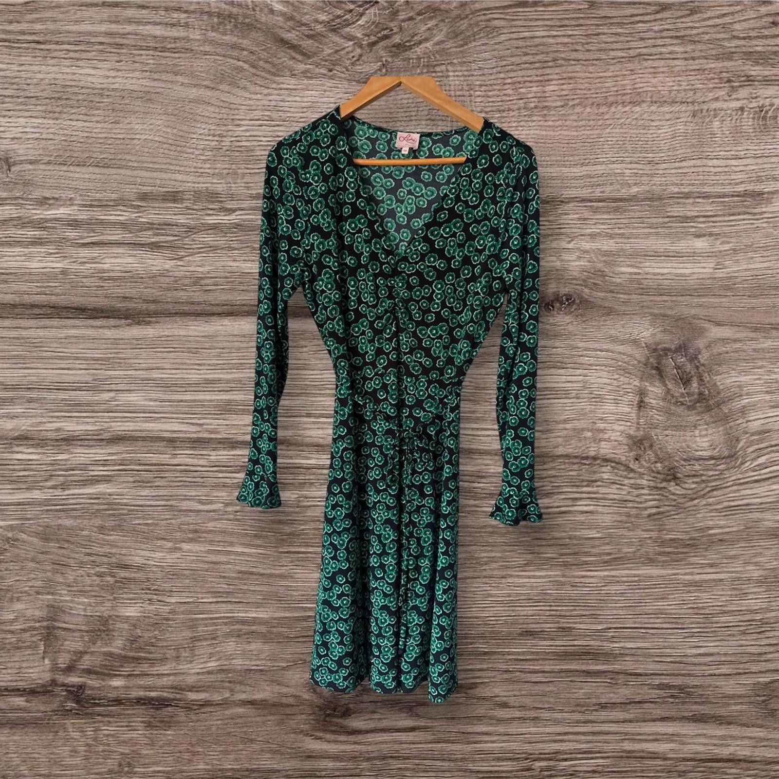 Other Leona Edmiston Green Print Wrap Dress – Size 10 Size M / US 6-8 / IT 42-44 - 1 Thumbnail