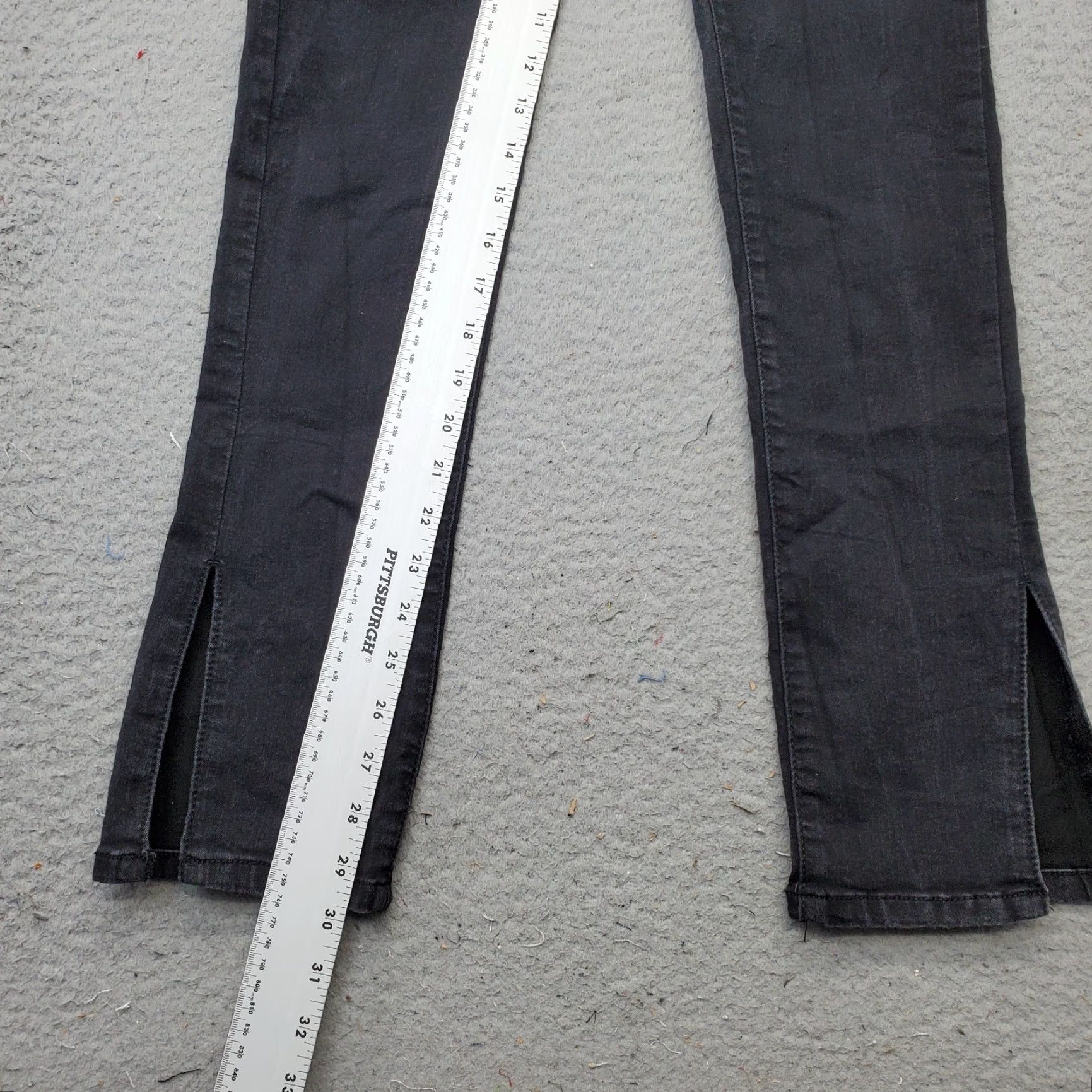 Vintage We The Free Skinny Jeans Women's 30 Black Denim Stretchy Ankle Slit Flat Front Jeans Size 30" / US 8 / IT 44 - 4 Thumbnail