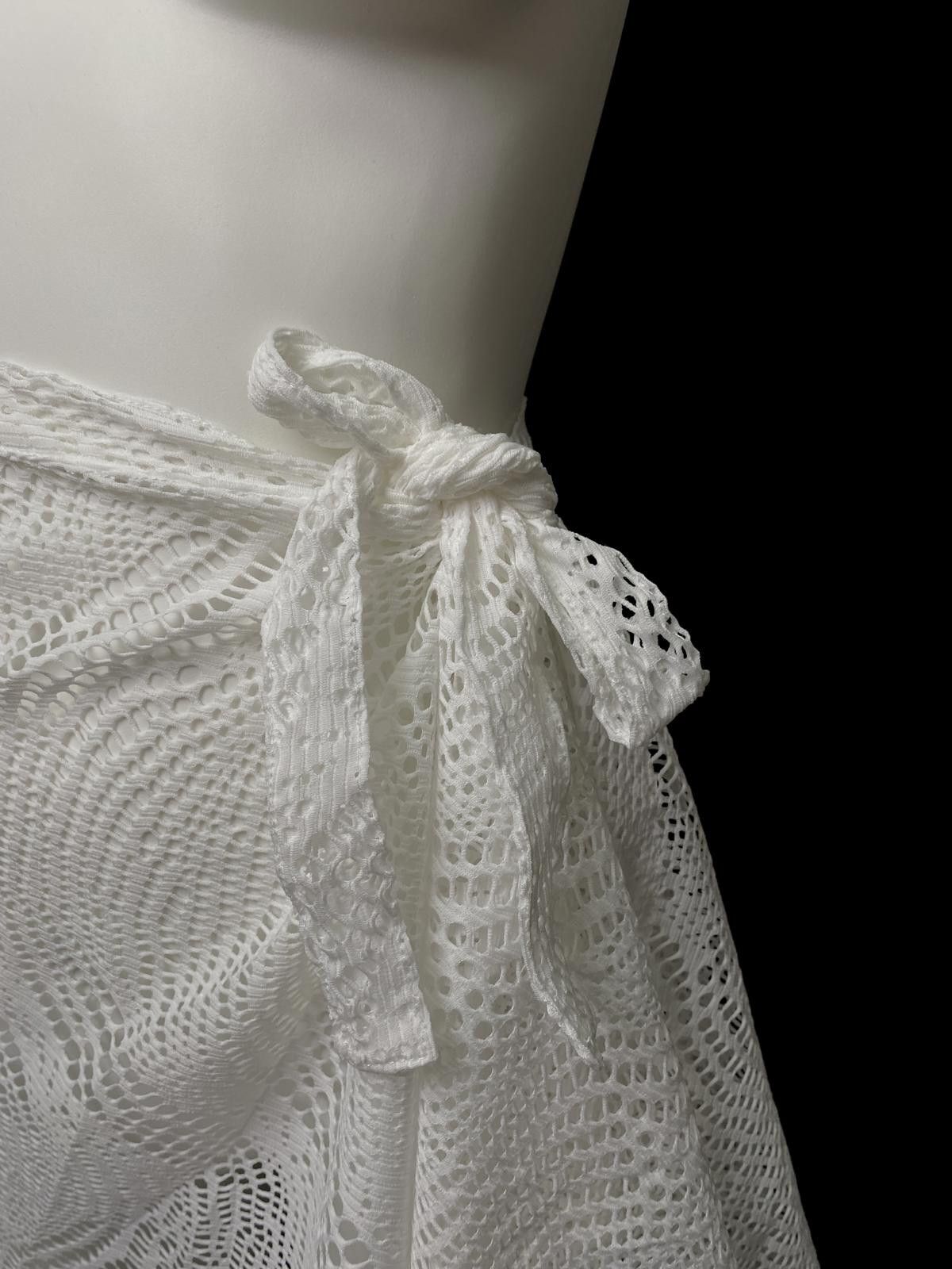 Japanese Brand Y2K White Lace Wrap Up Skirt Size ONE SIZE - 6 Thumbnail