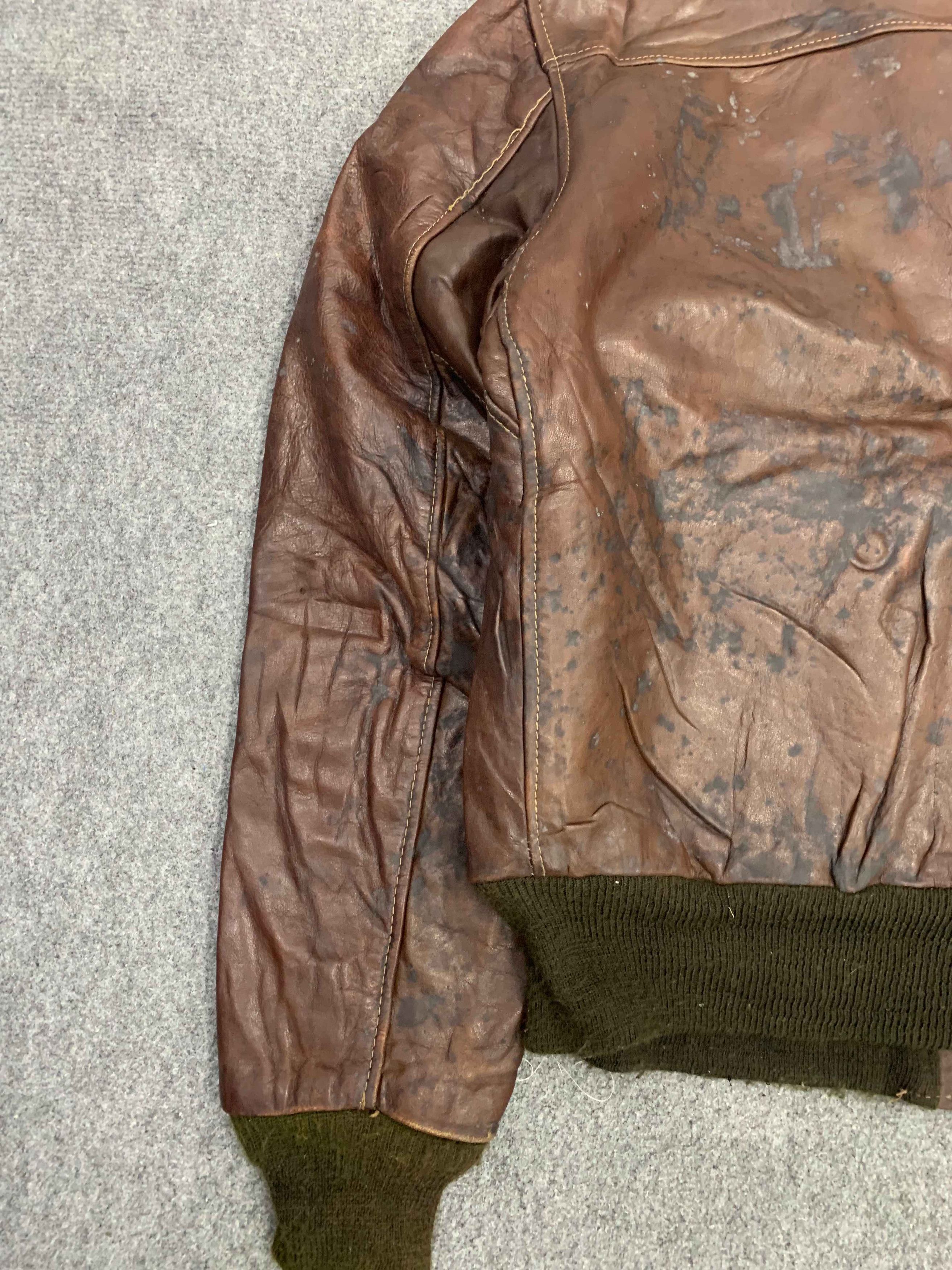 Schott Vintage 50s Schott Made In Usa Flight Leather Bomber Jacket Size US S / EU 44-46 / 1 - 12 Thumbnail