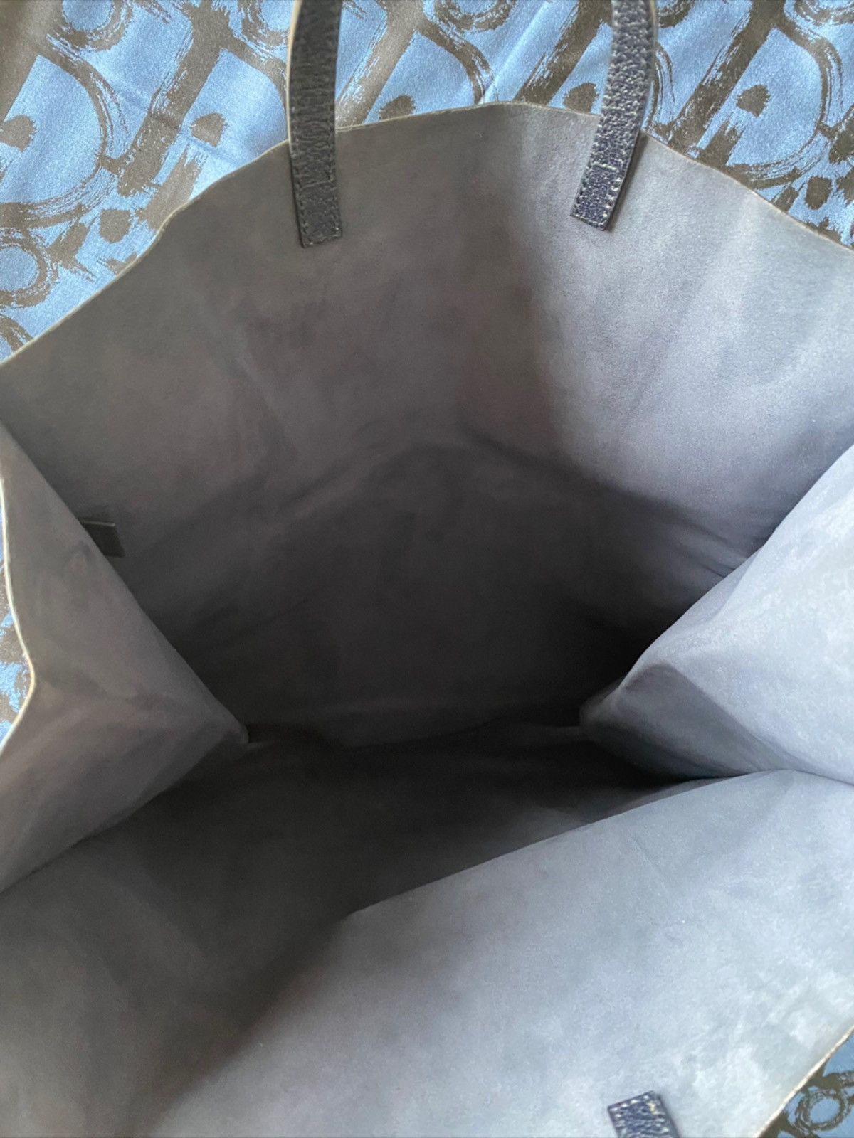Gucci Gucci Square G Open Tote Bag Printed Coated Canvas Blue Size ONE SIZE - 3 Thumbnail