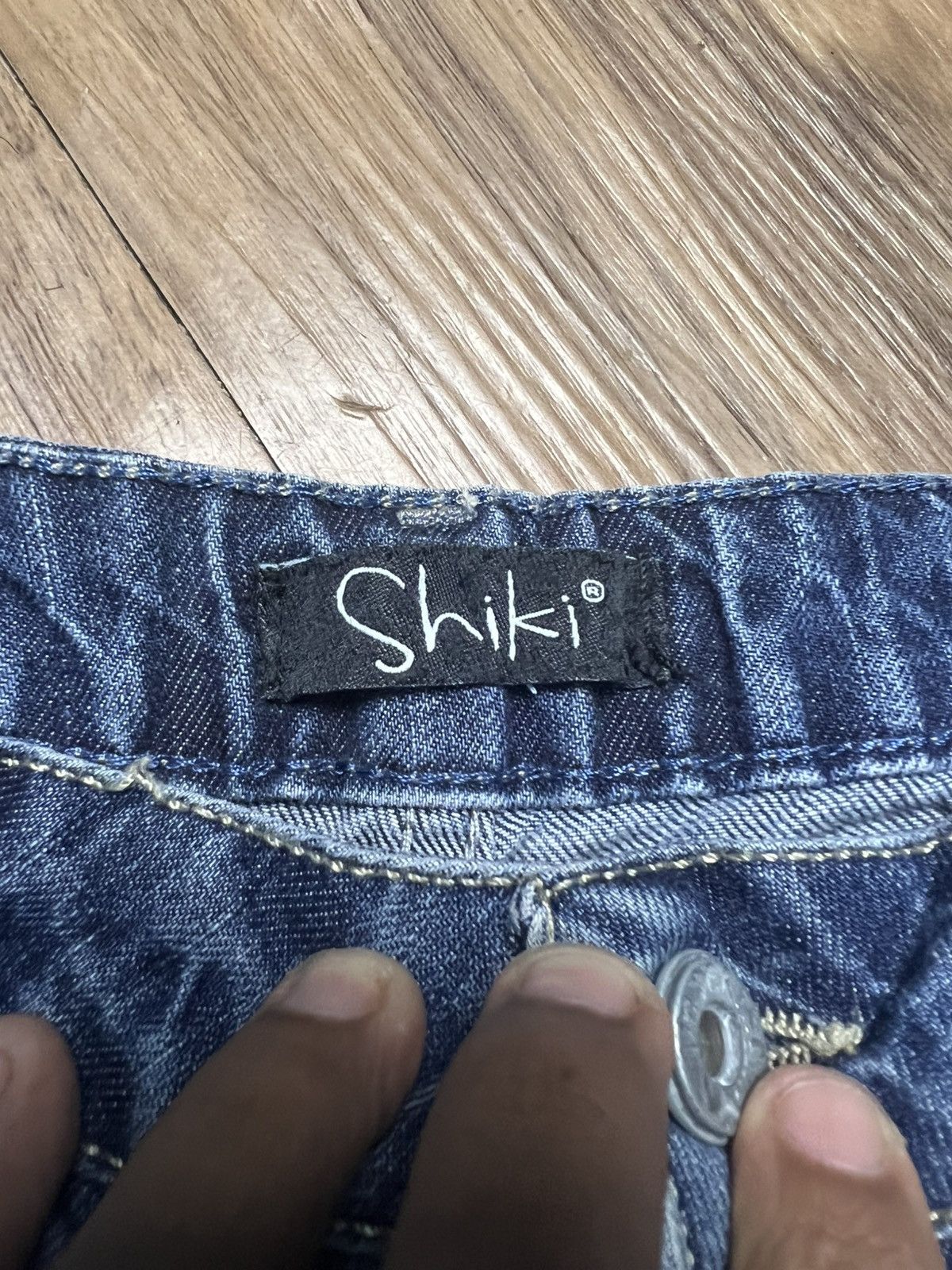 14th Addiction Y2K Italian Shiki Ripped Wide-Leg Denim Jeans (41) Size 26" / US 2 / IT 38 - 8 Thumbnail