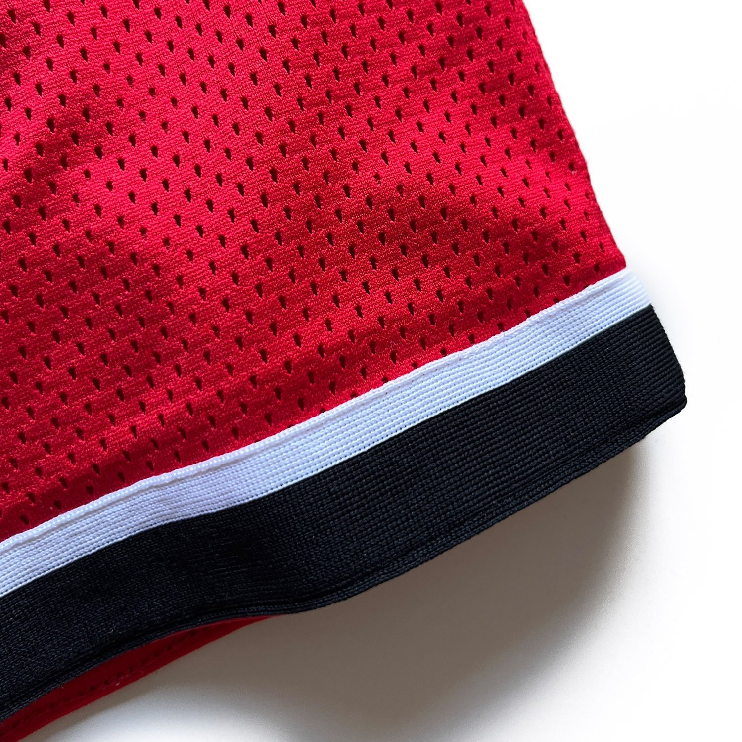 Nike Embroidered Mesh Swoosh Basketball Shorts in Red/White/Black Size US 34 / EU 50 - 9 Thumbnail