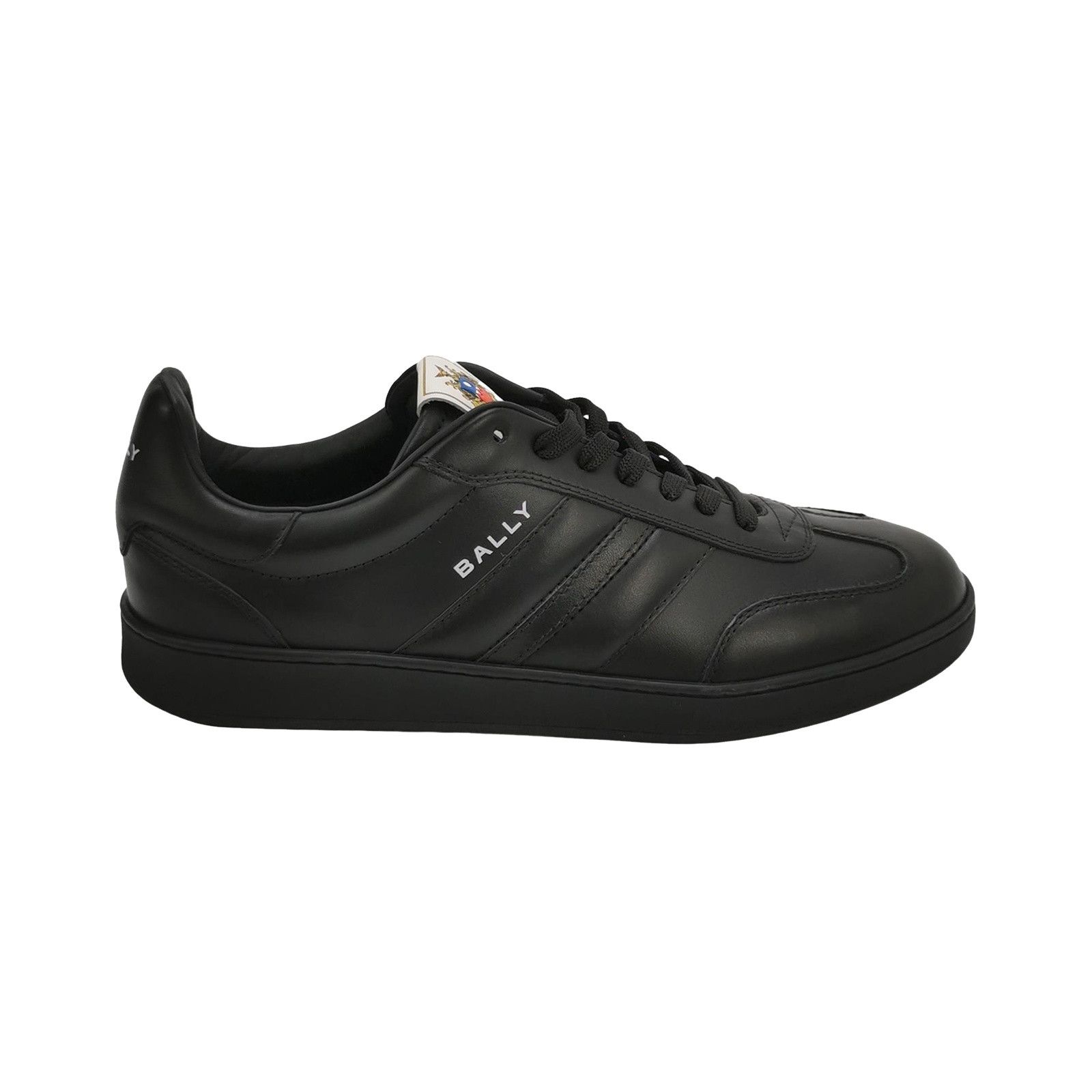 Bally Bally Black Leather Logo Sneakers 42.5 Size US 9 / EU 42 - 1 Thumbnail