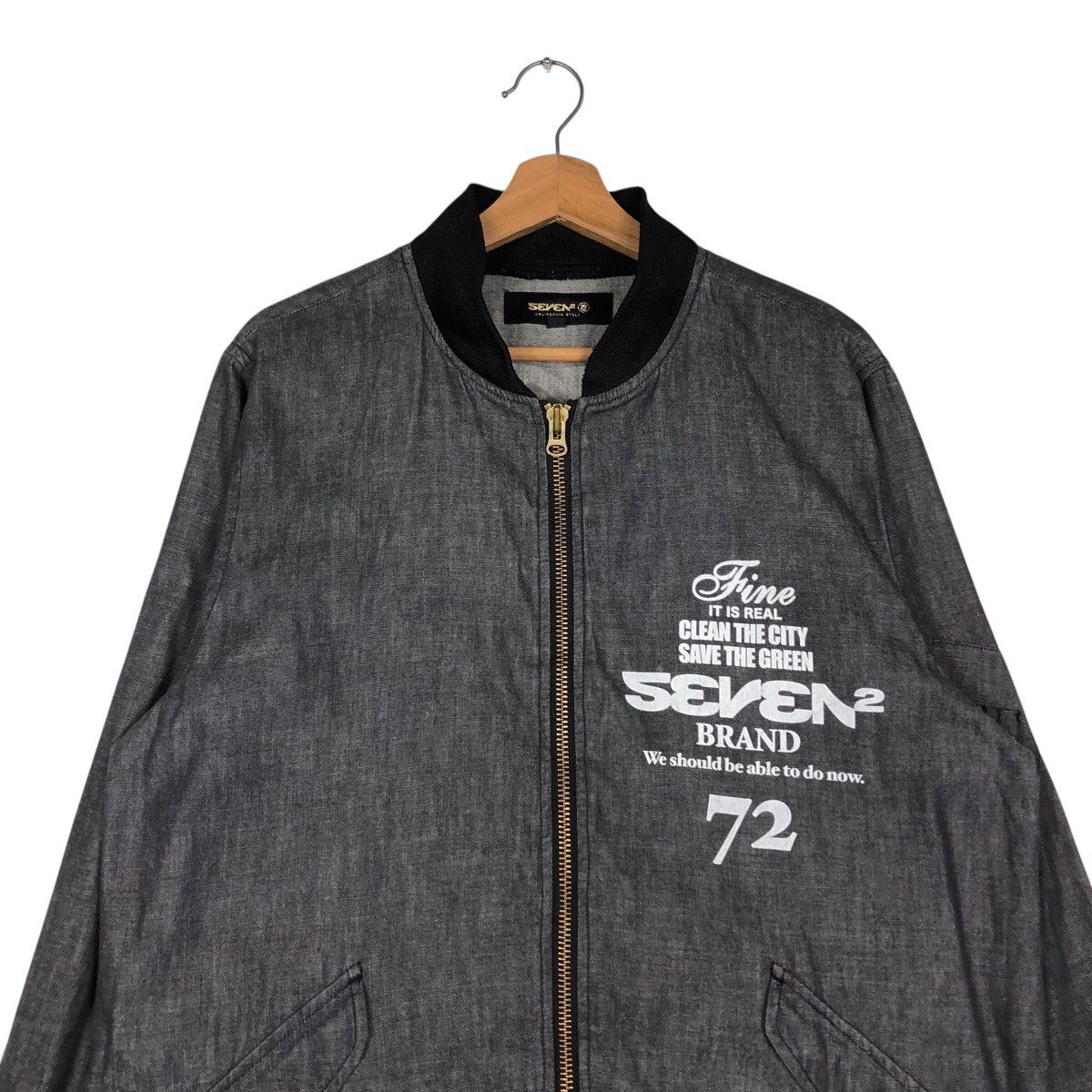 Japanese Brand 📌Vintage Bomber Jacket Seven2 Los Angeles Little Tokyo Size US XL / EU 56 / 4 - 4 Thumbnail