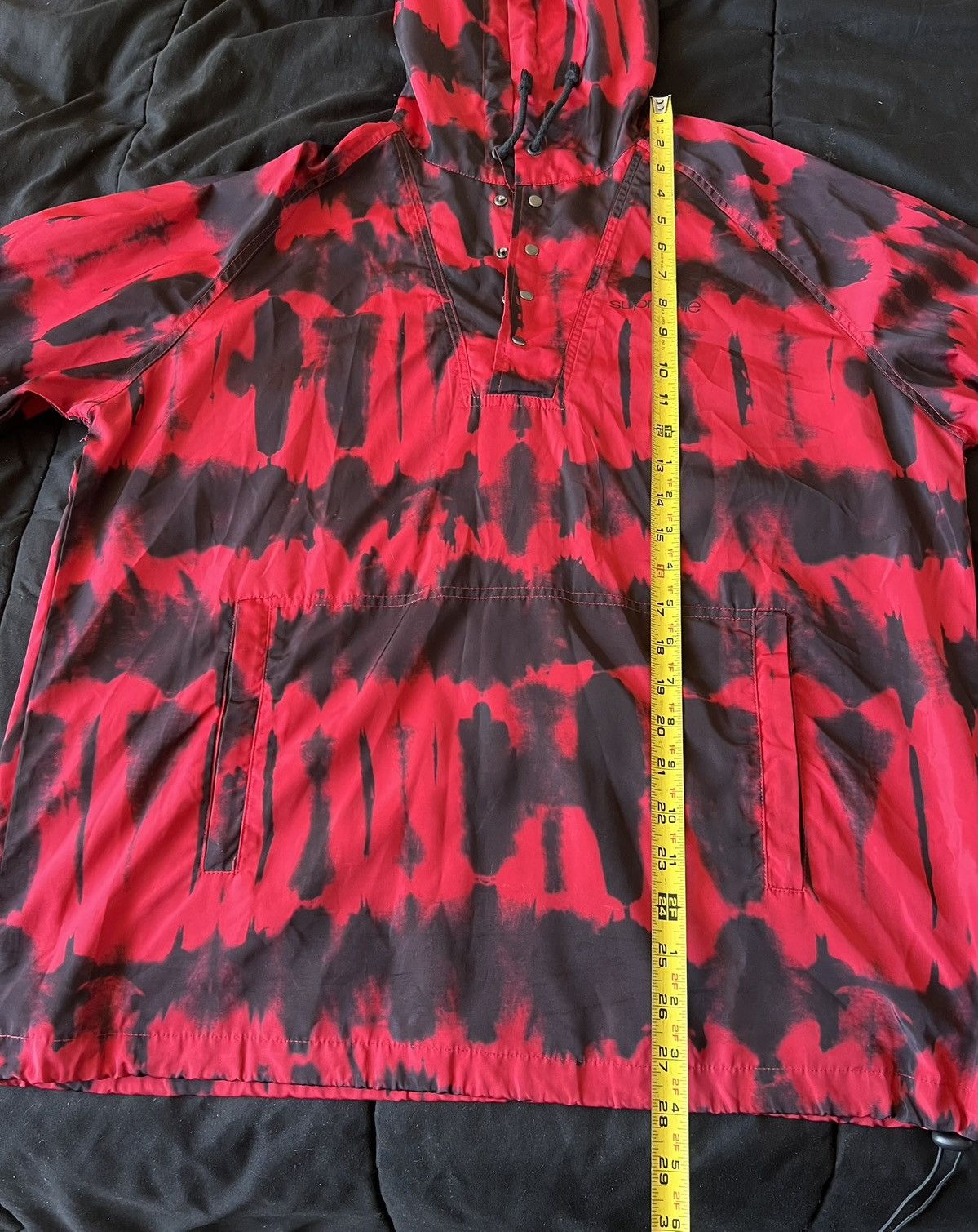 Supreme Supreme Tie Dye Pullover Windbreaker Black Red Hoodie SS13 Size US L / EU 52-54 / 3 - 10 Thumbnail