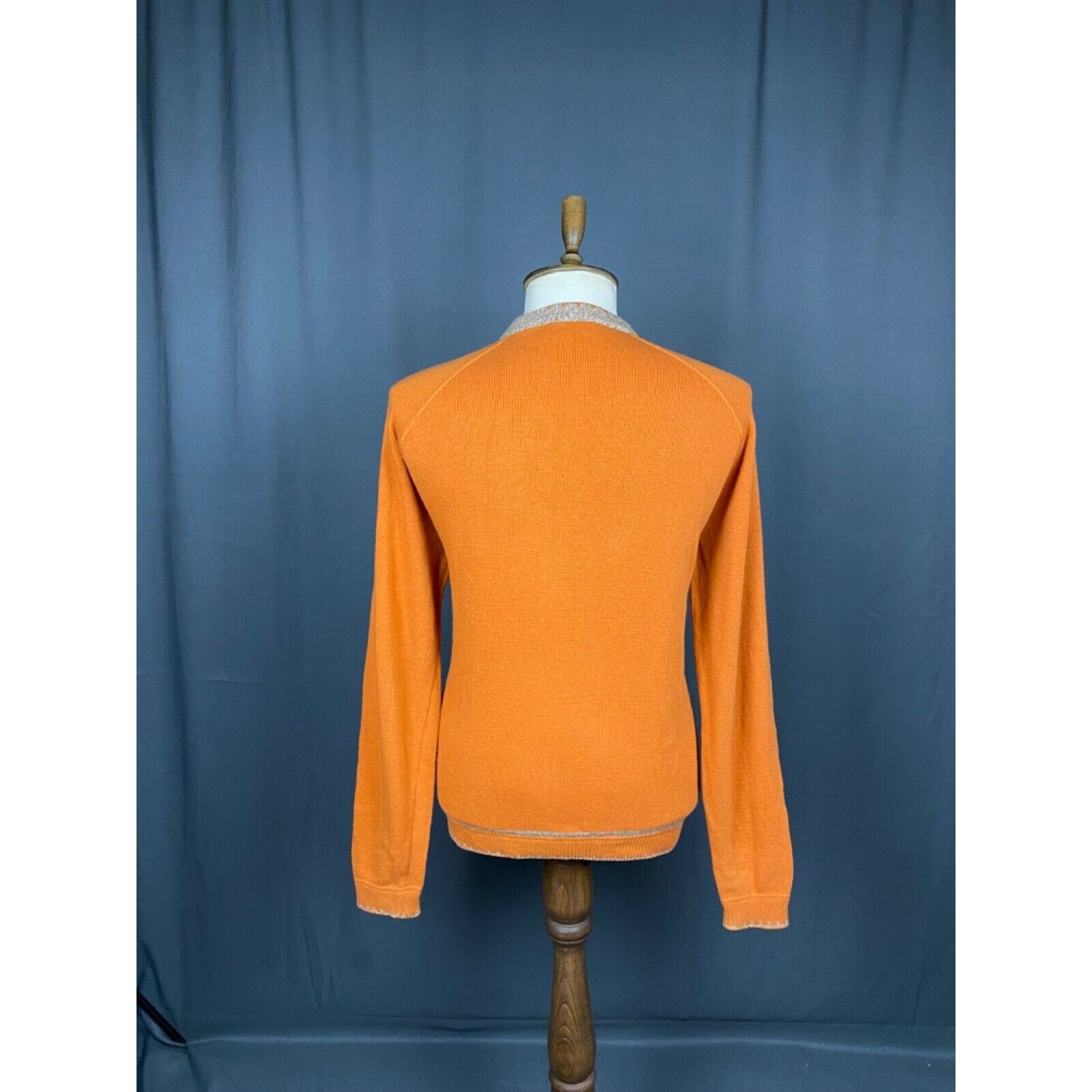 Etro Etro Men's Gray Orange Wool Cashmere Crewneck Sweater Size X Size US XL / EU 56 / 4 - 7 Thumbnail