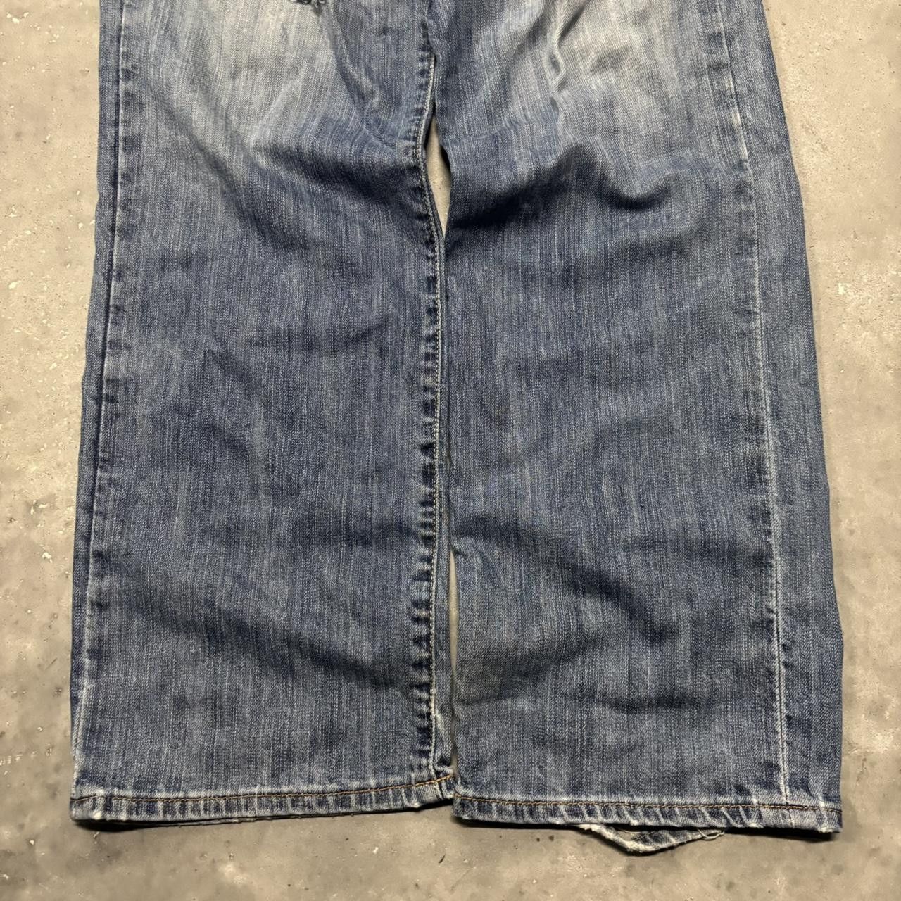 Japanese Brand × Vintage Crazy Vintage Y2K/2000s Grunge Faded Wash Distressed Denim Jeans! Size US 32 / EU 48 - 6 Thumbnail
