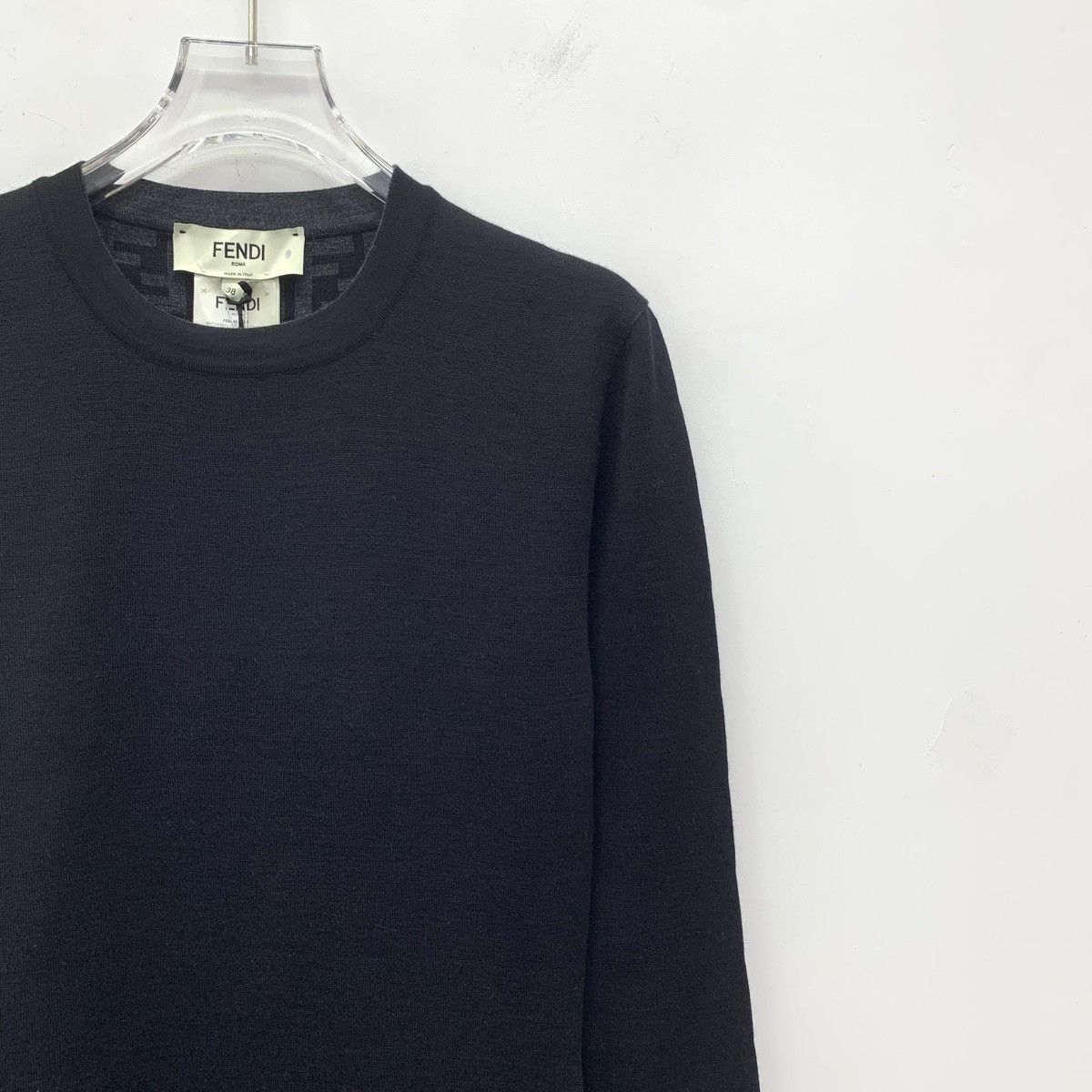 Fendi Fendi 22 Black Merino Wool Long Sleeve Knit Dress K26WX Size M / US 6-8 / IT 42-44 - 3 Thumbnail