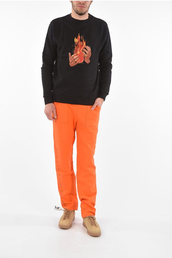 Off-White o1y0325 Logo Crewneck Sweatshirt in Black Size US XS / EU 42 / 0 - 4 Thumbnail