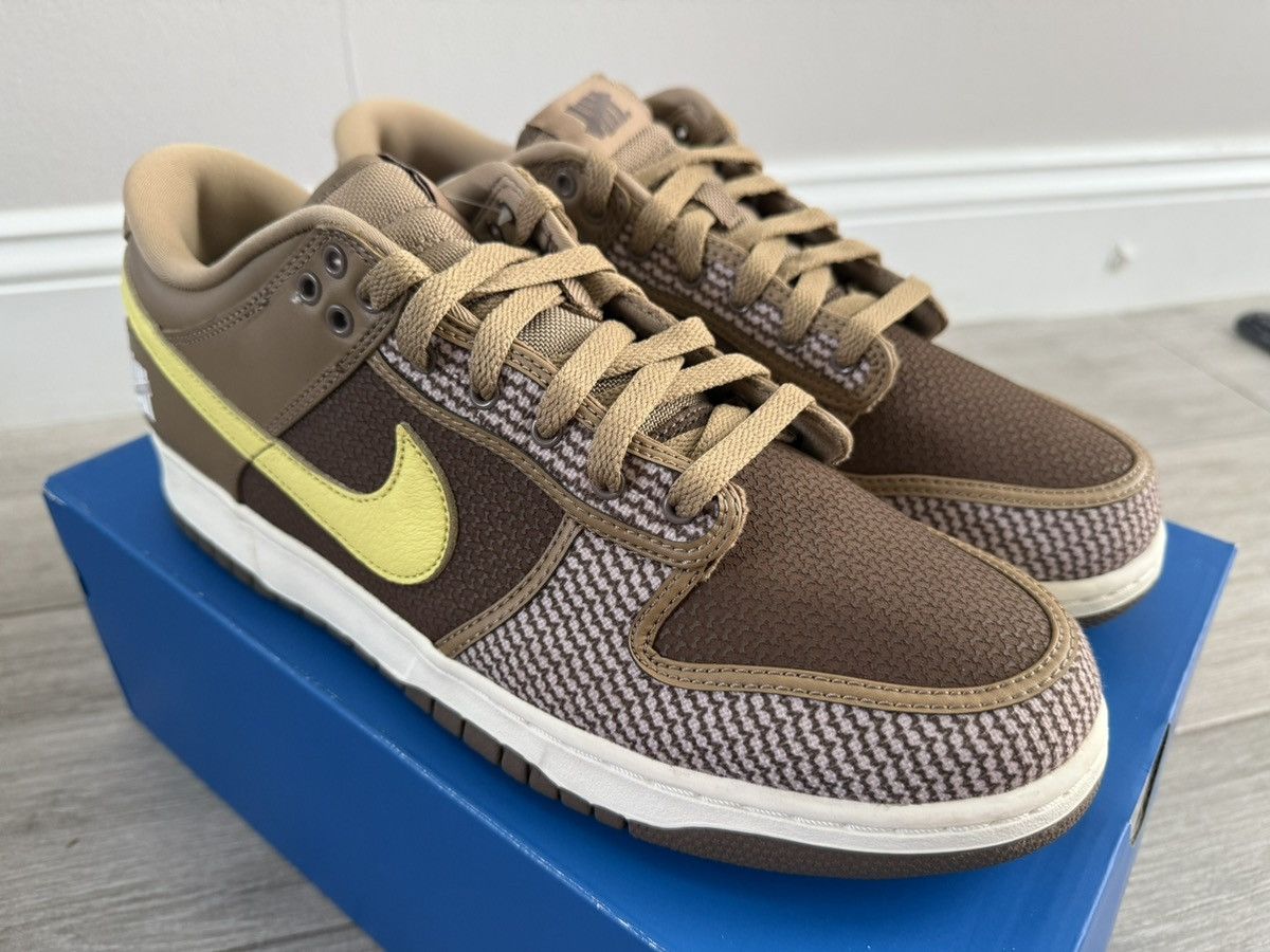 Nike × Undefeated Undefeated Nike Dunk Low Canteen Lemon Frost Palomino Sz 12 Size US 12 / EU 45 - 4 Thumbnail