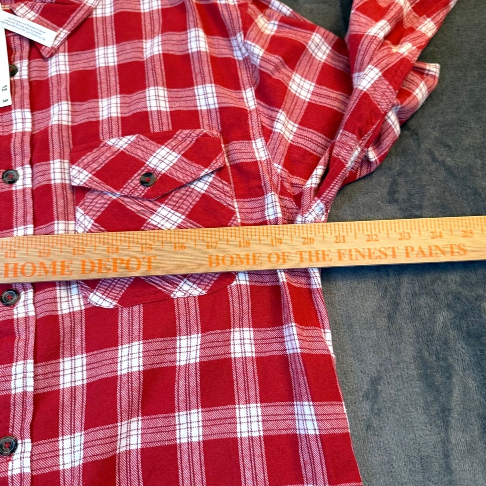 Urban Outfitters BDG Urban Outfitters Plaid Flannel Shirt Womens Large Red White Relaxed Fit NWT Size L / US 10 / IT 46 - 7 Thumbnail