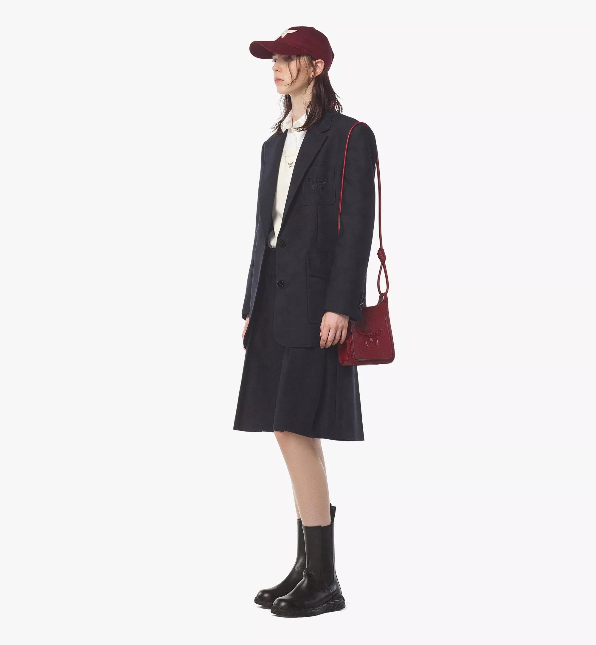MCM o1mt1gz0325 Size: OS / Hobo Mini Bag in Burgundy Size ONE SIZE - 6 Thumbnail