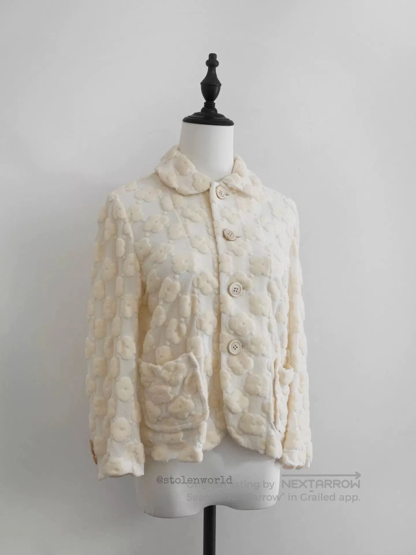 Tricot Comme des Garcons comme des garcons cream floral outerwear. Size M / US 6-8 / IT 42-44 - 3 Thumbnail