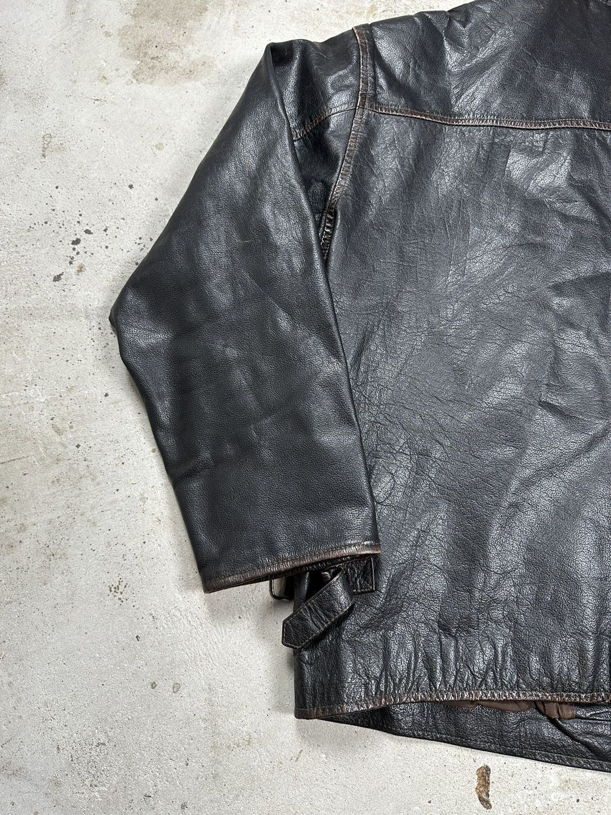 Genuine Leather × Vintage ‼️ Vintage 90s Black Leather Jacket Moto Biker Size US XL / EU 56 / 4 - 11 Thumbnail
