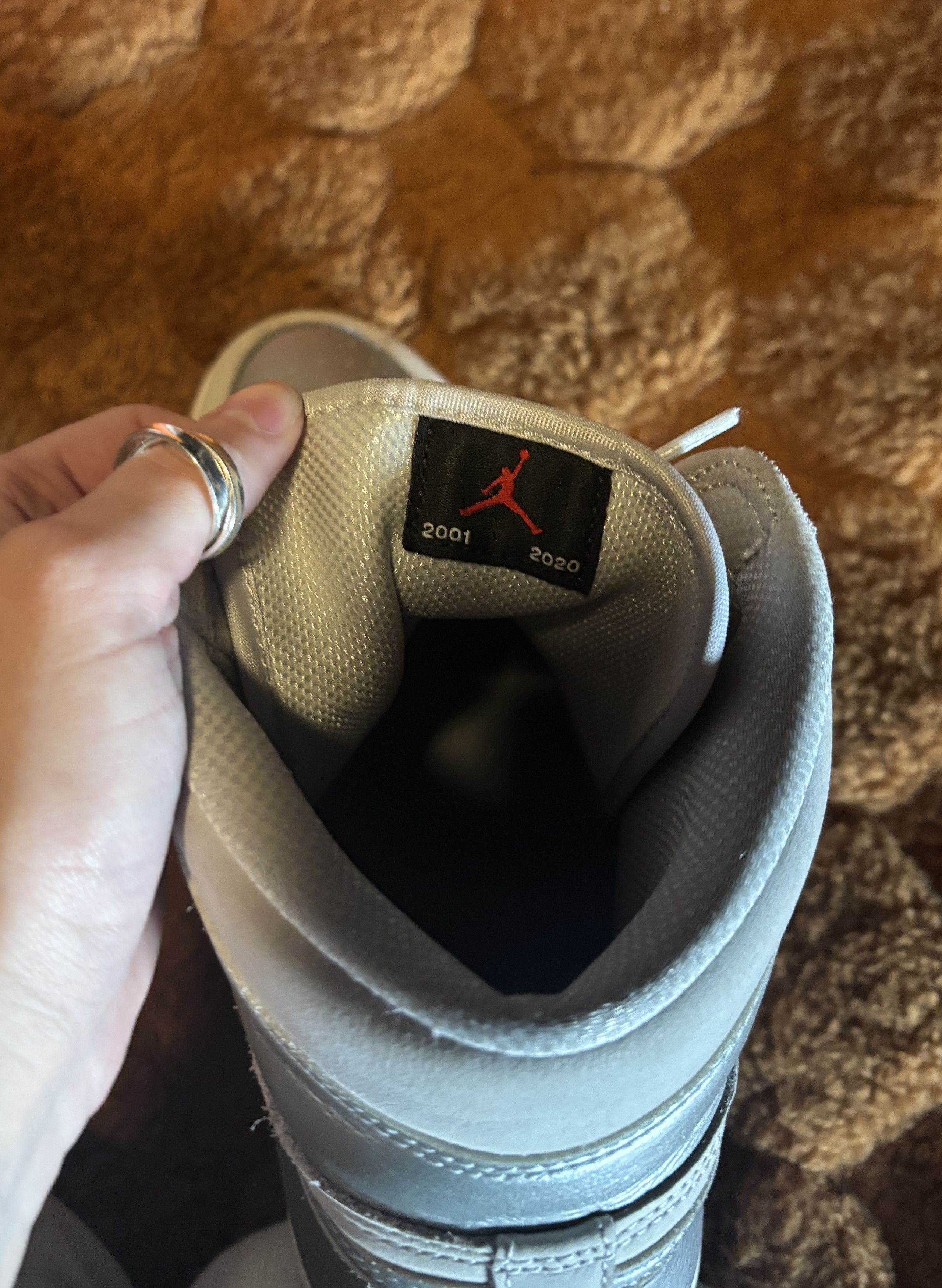 Nike Jordan 1 Retro Silver Anniversary Size US 12.5 / EU 45-46 - 5 Thumbnail