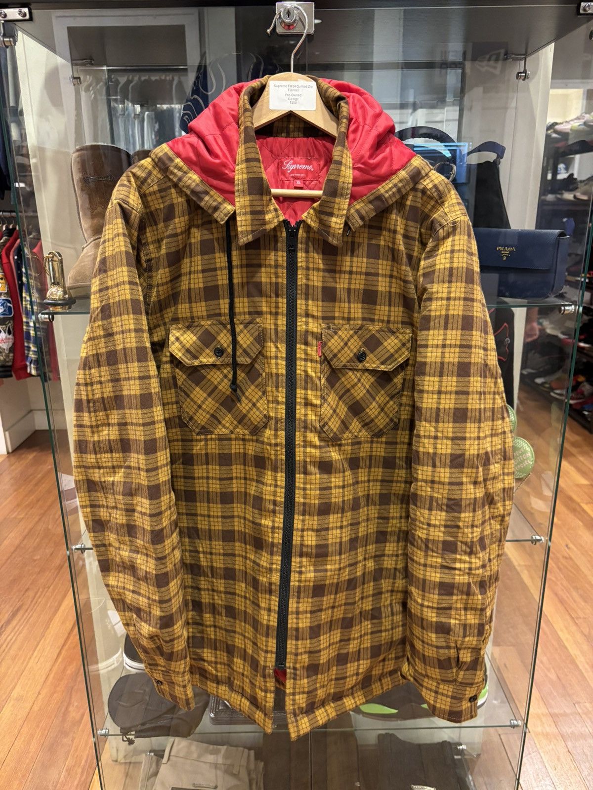 Supreme Quilted Zip Flannel | Grailed