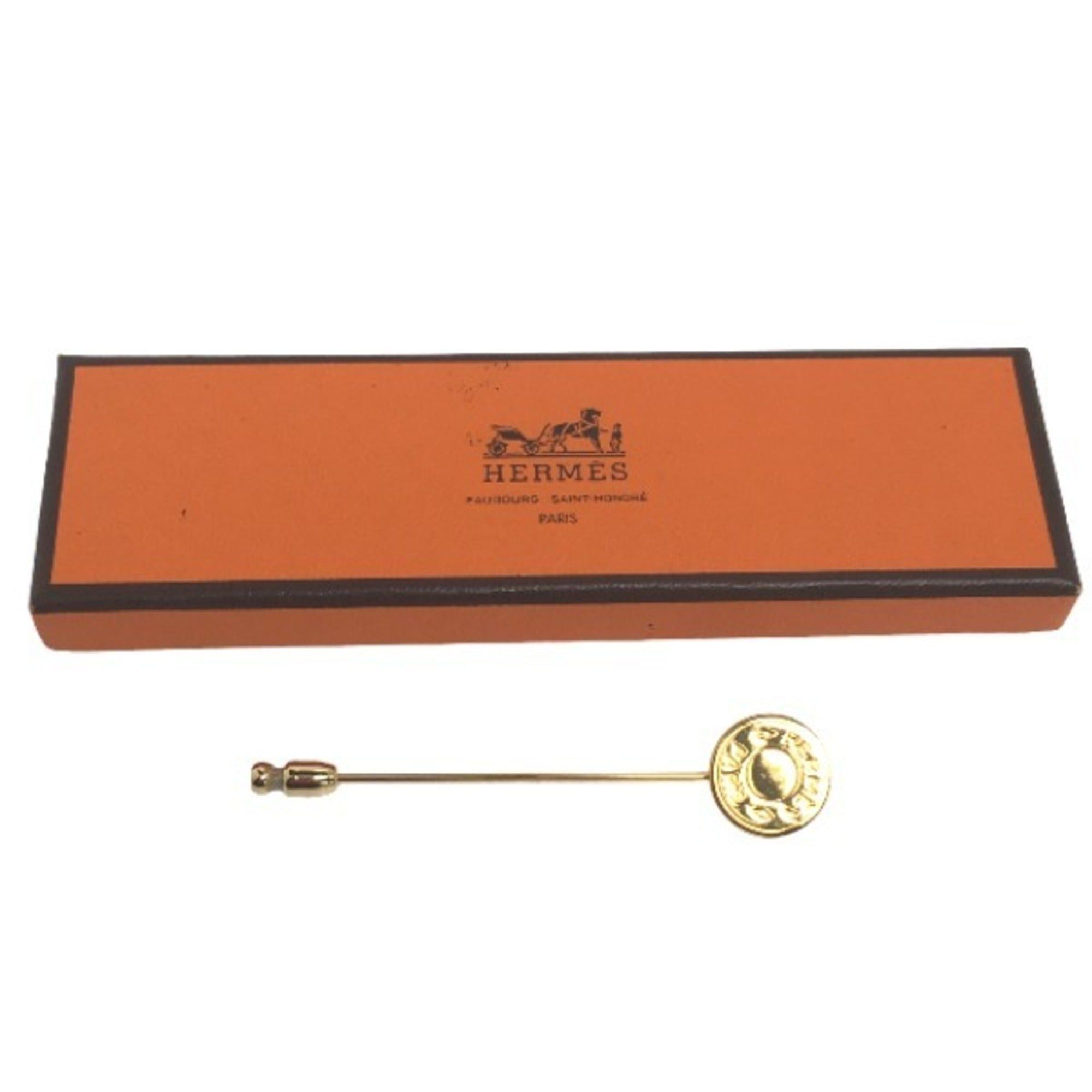 image of Hermes Serie Pin Brooch Gold, Women's