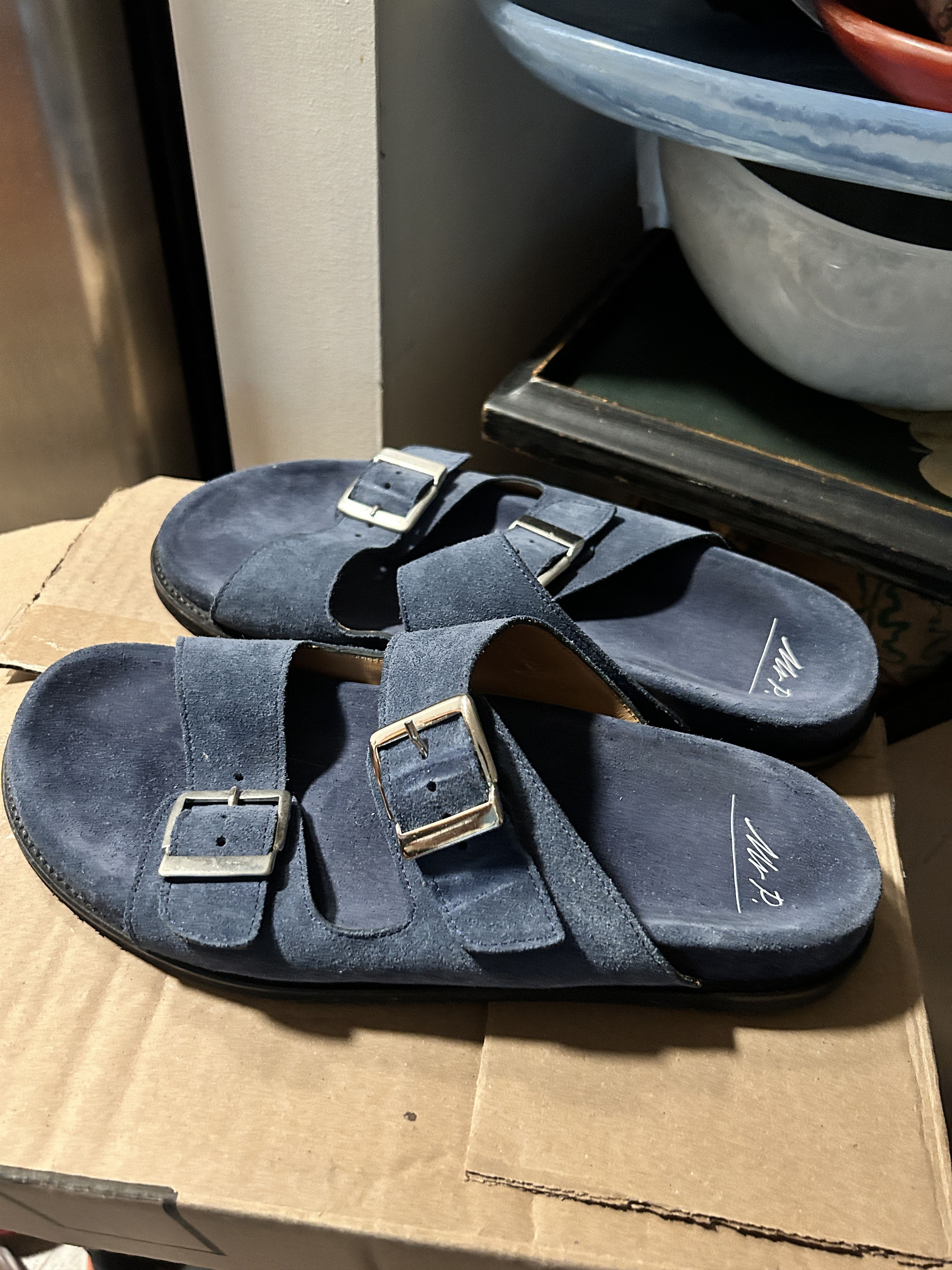 Mr P. MR P. David Regenerated Suede by evolo Sandals Size US 10 / EU 43 - 1 Thumbnail
