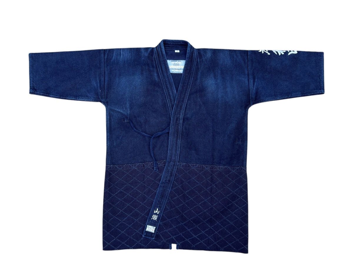 Indigo Vintage Faded Indigo Sashiko Kendo Jacket Size 3 Size US L / EU 52-54 / 3 - 1 Thumbnail