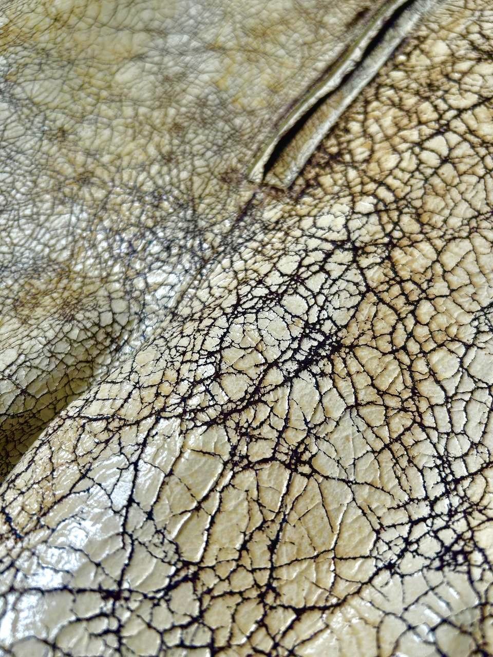 Diesel DIESEL P-ALAN CRACKED GOLD COATED DISTRESSED LEATHER PANTS Size US 36 / EU 52 - 5 Thumbnail