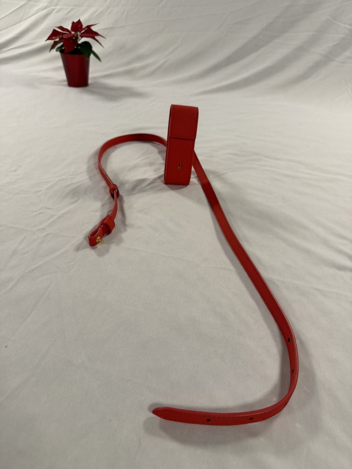 Jacquemus Jacquemus Mini Red Rubberized Calfskin Shoulder Strap Holder Size ONE SIZE - 2 Thumbnail