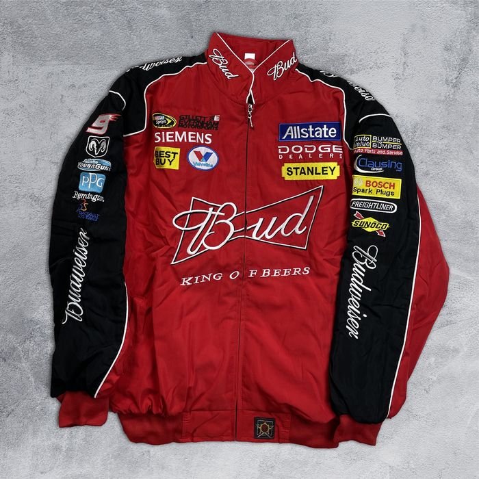 Budweiser Budweiser Bud Vintage Nascar Racing Jacket Y2K | Grailed