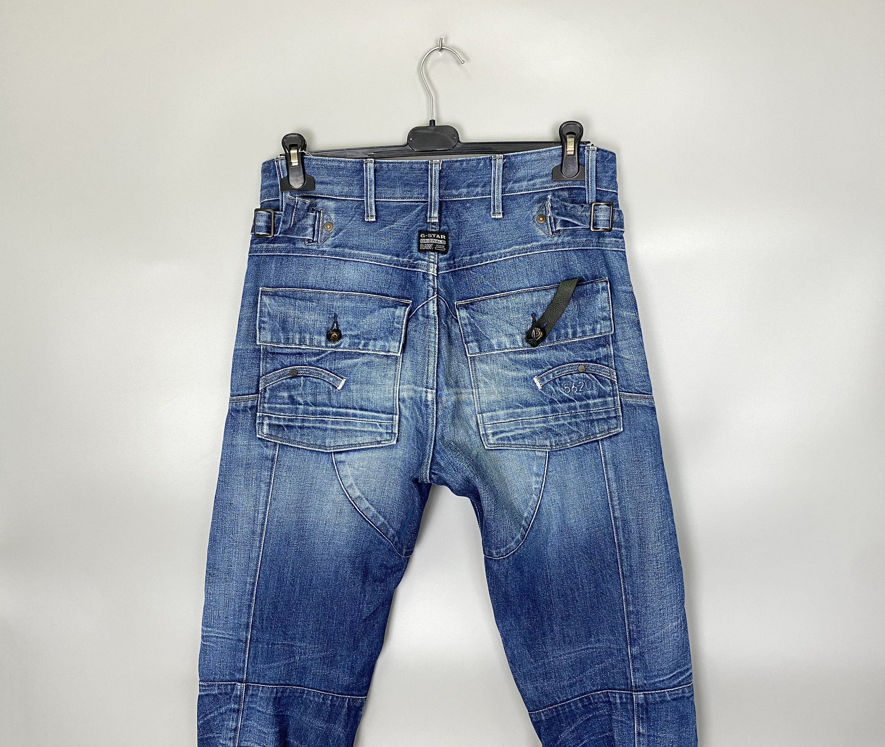G-Star G-Star Raw 5620 Trail Tapered Distressed Denim Jeans Size US 31 - 8 Thumbnail