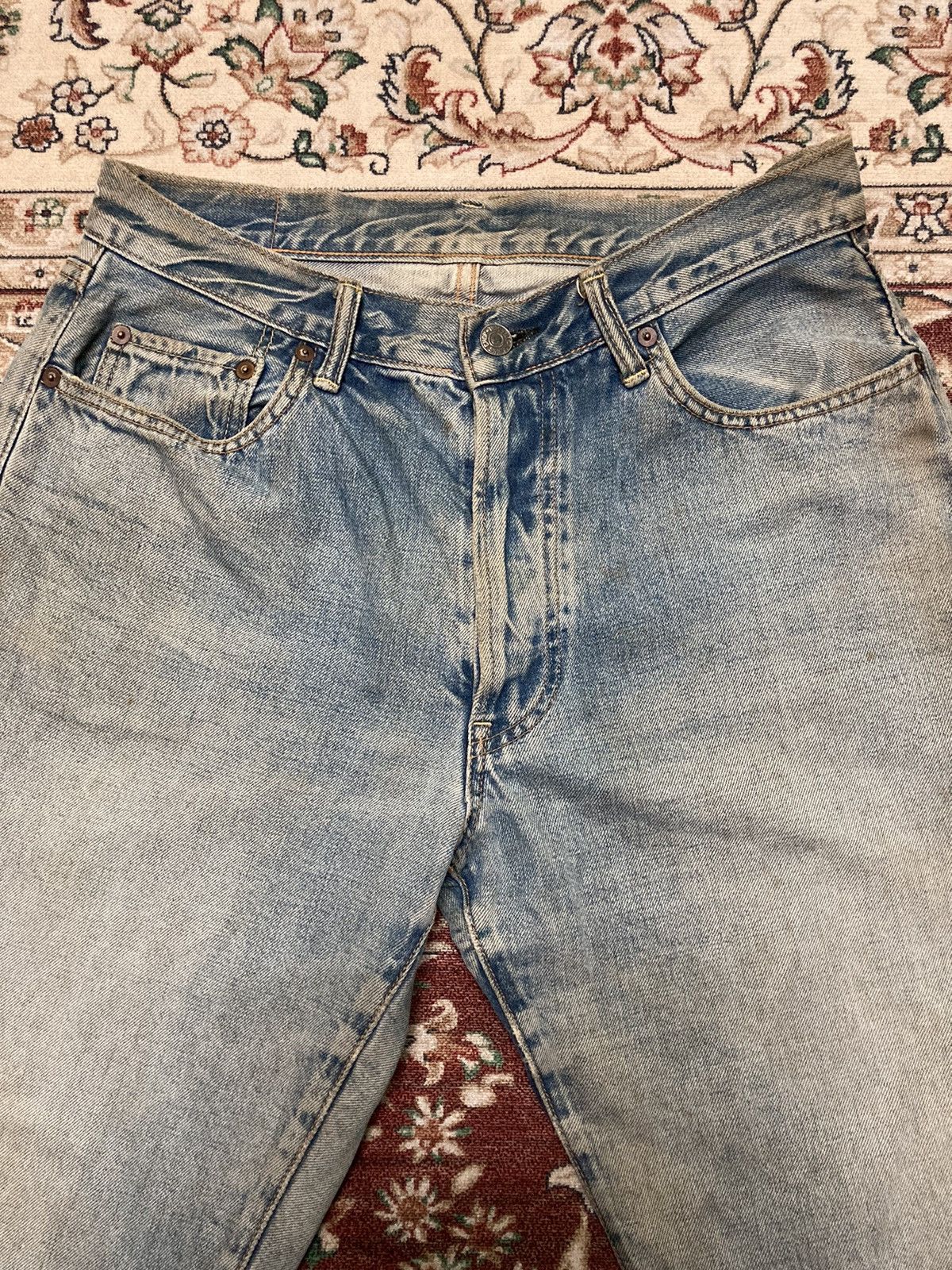 Japanese Brand Vintage Distressed Sewing Chop Jeans Size US 30 / EU 46 - 3 Thumbnail