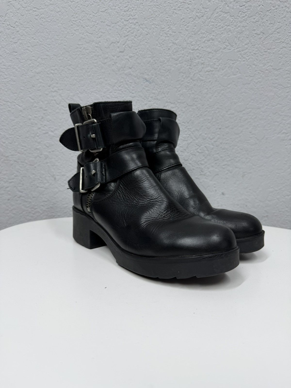 Vintage Vintage Italian AS 98 Rick Owens Style Leather Biker Boots Size US 6.5 / EU 39-40 - 6 Thumbnail