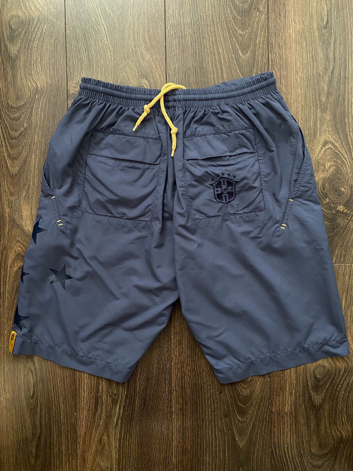 Nike × Vintage Vintage Nike Brasil Nylon Shorts Size US 32 / EU 48 - 1 Thumbnail