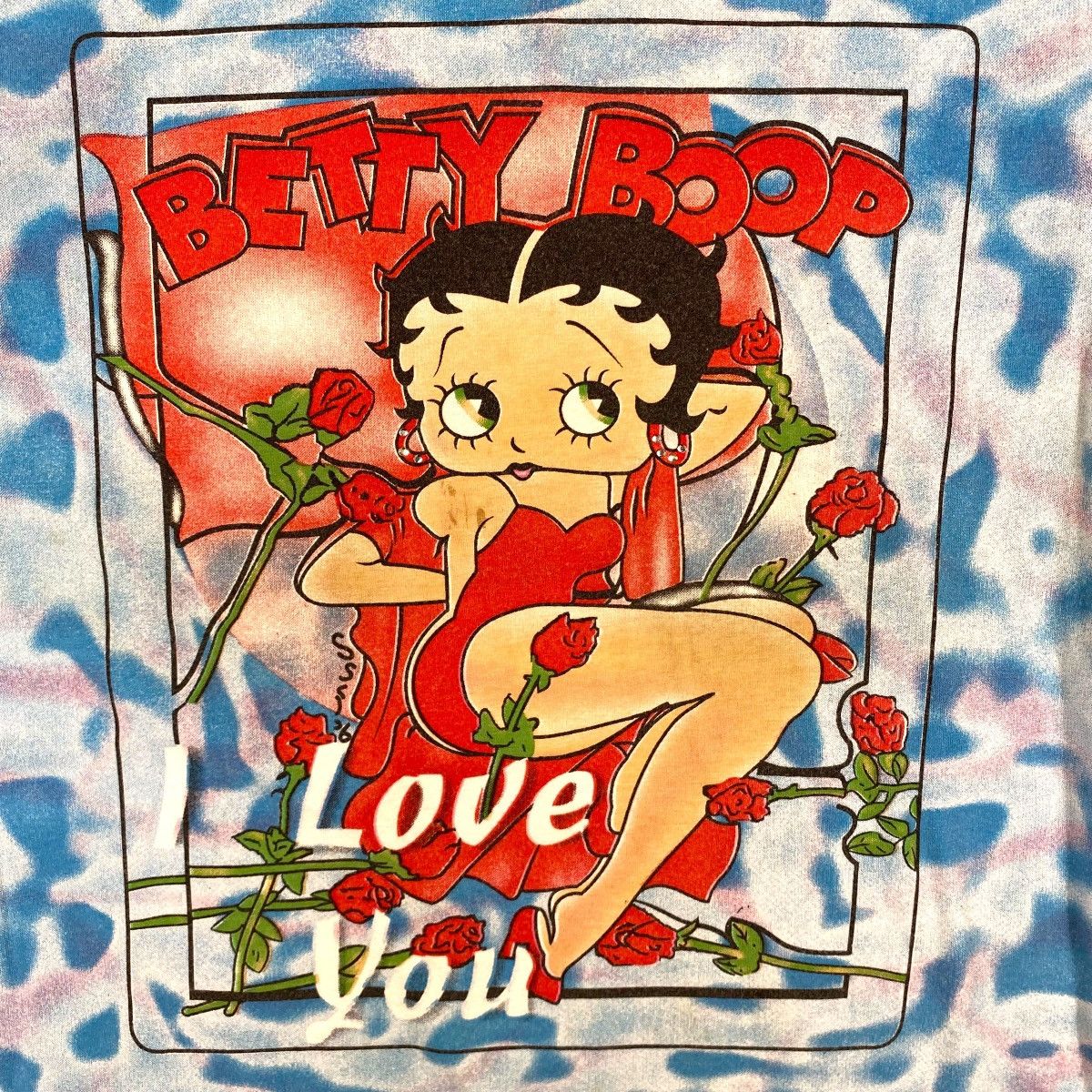 Vintage Vintage BETTY BOOP I Love You Fullprint Women Tops Tee Shirt Size S / US 4 / IT 40 - 2 Thumbnail