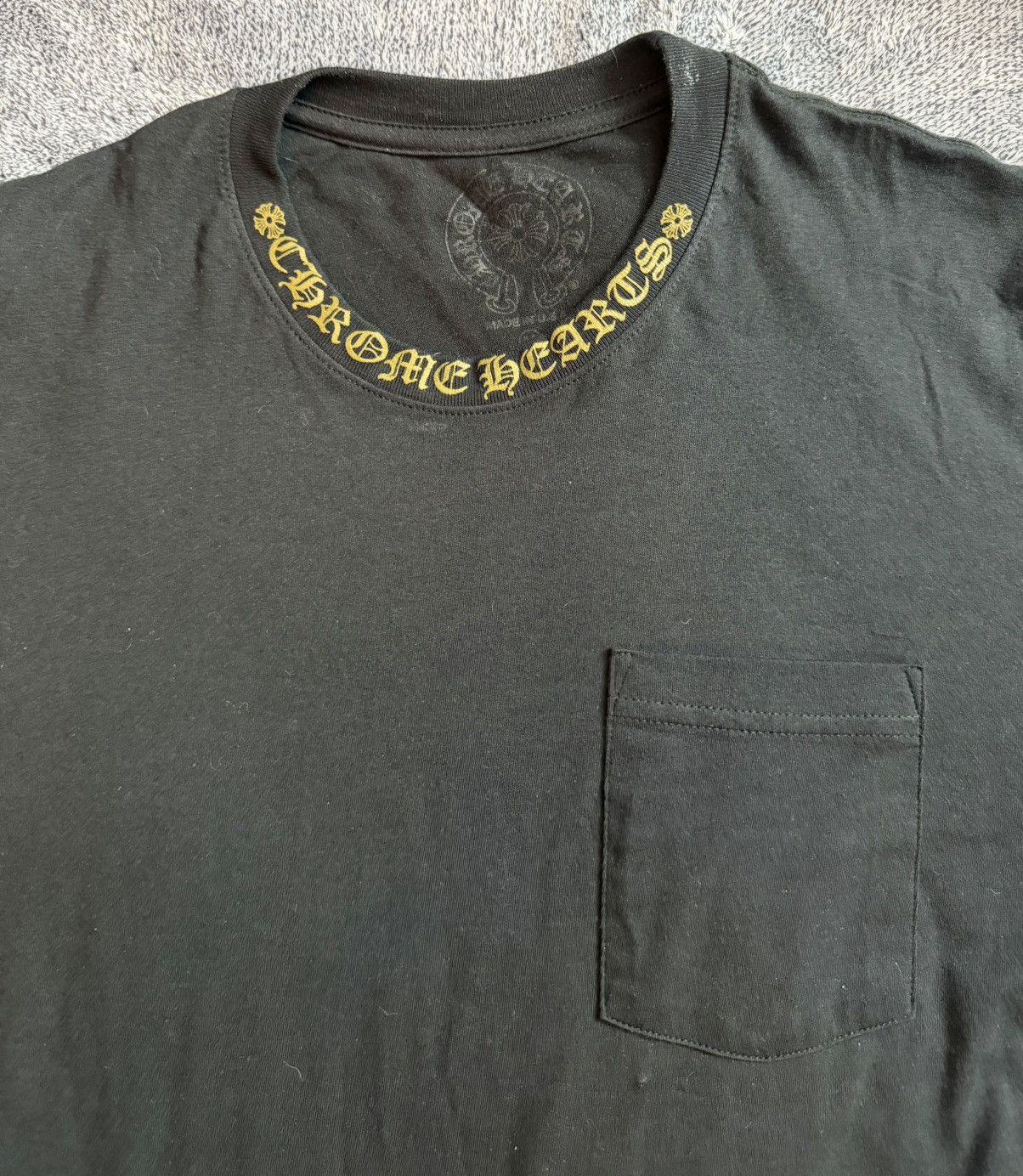 Chrome Hearts Chrome Hearts Neck Logo SS Pocket Crewneck Tee Black Size M Size US M / EU 48-50 / 2 - 2 Thumbnail