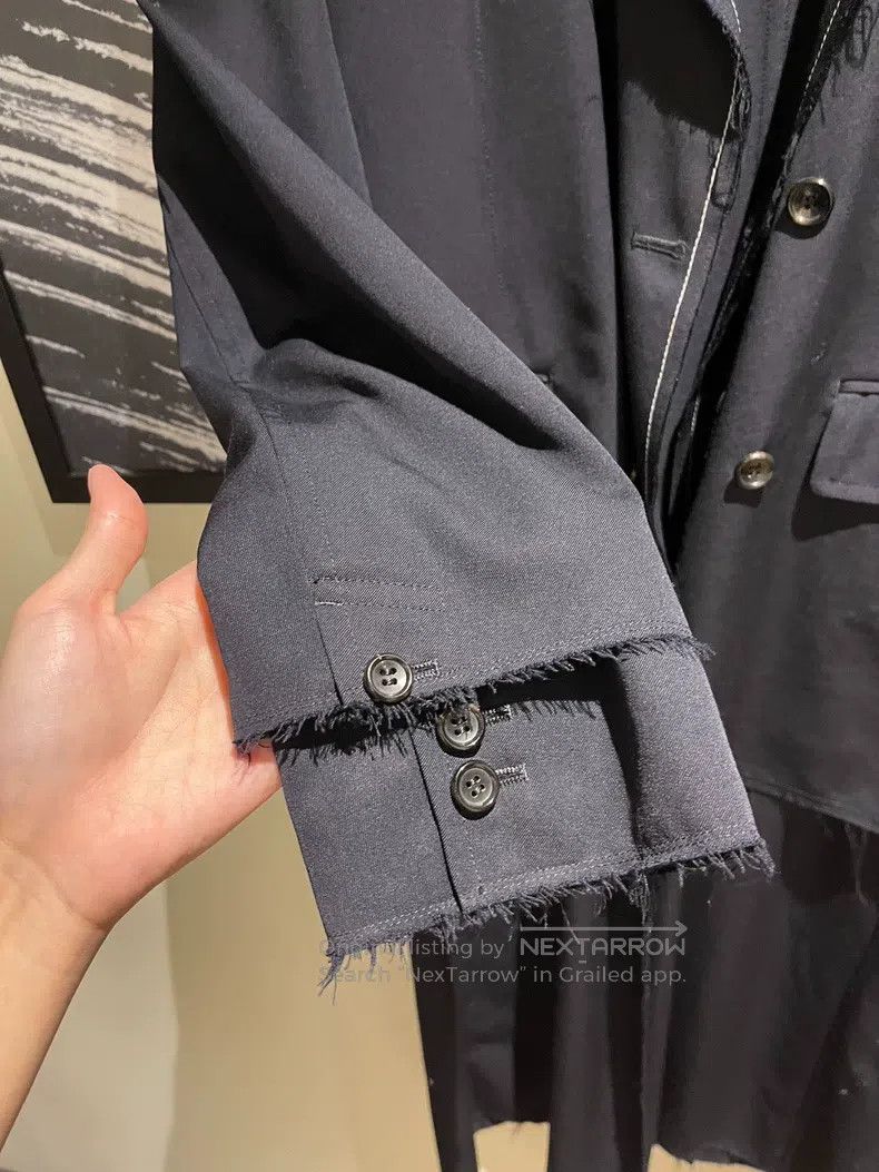 Comme des Garcons Comme Des Garcons White Line Double Layer Wool Trench Coat Size US L / EU 52-54 / 3 - 4 Thumbnail