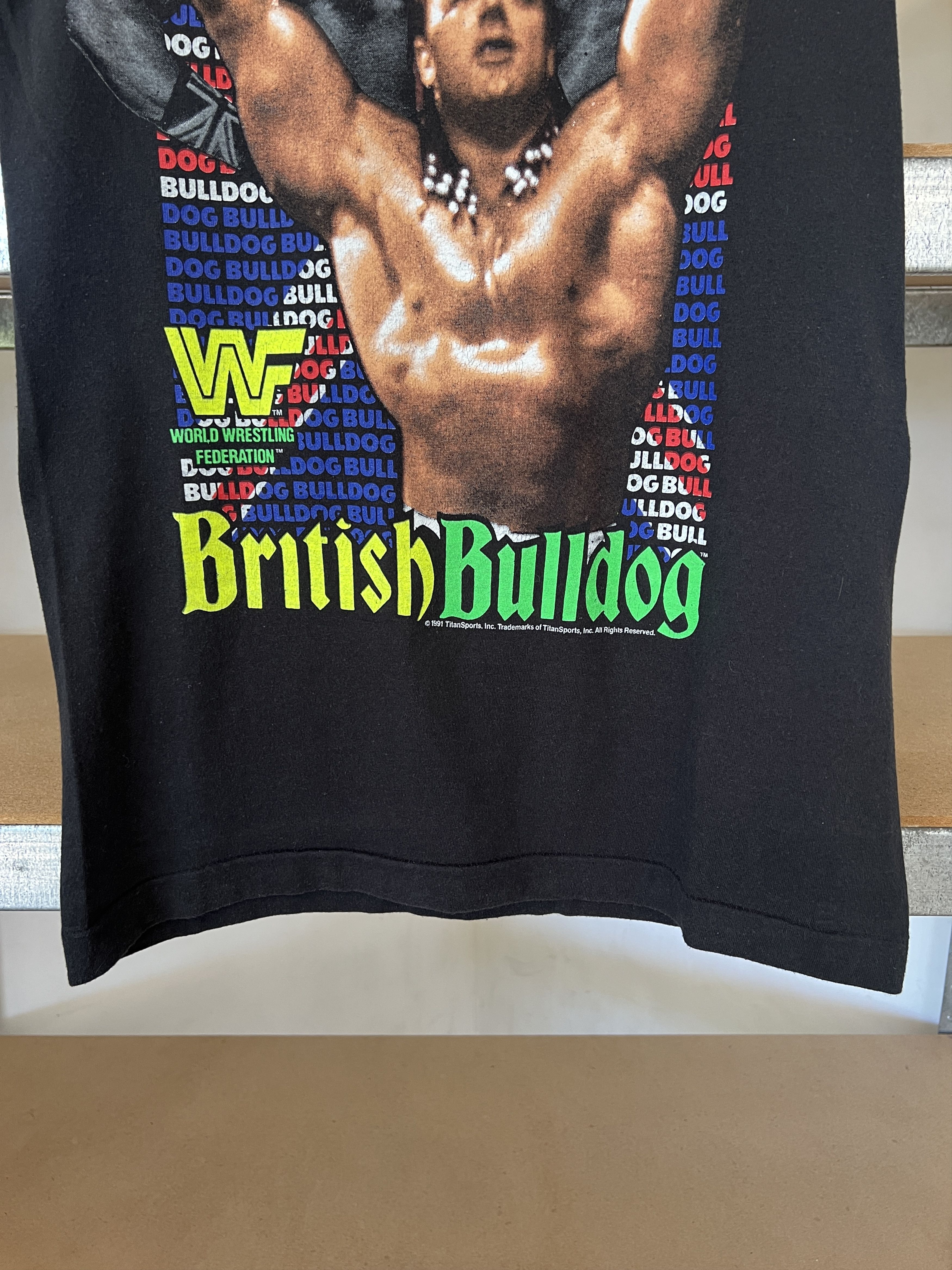 Vintage British Bulldog Vintage 1991 WWE WWF Wrestling Tee Size US M / EU 48-50 / 2 - 6 Thumbnail