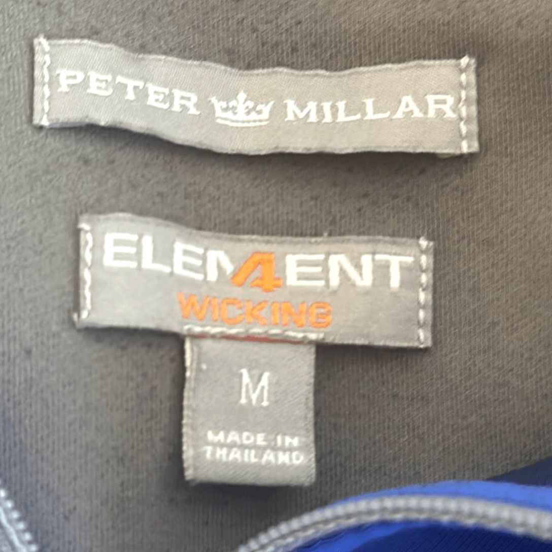 Peter Millar Peter Millar Blue Element E4 Wicking 1/4 Zip Golf Pullover M Medium Women Blue Element E4 Wicking 1/4 Zip Golf Pullover Sz M Medium Size M / US 6-8 / IT 42-44 - 6 Thumbnail