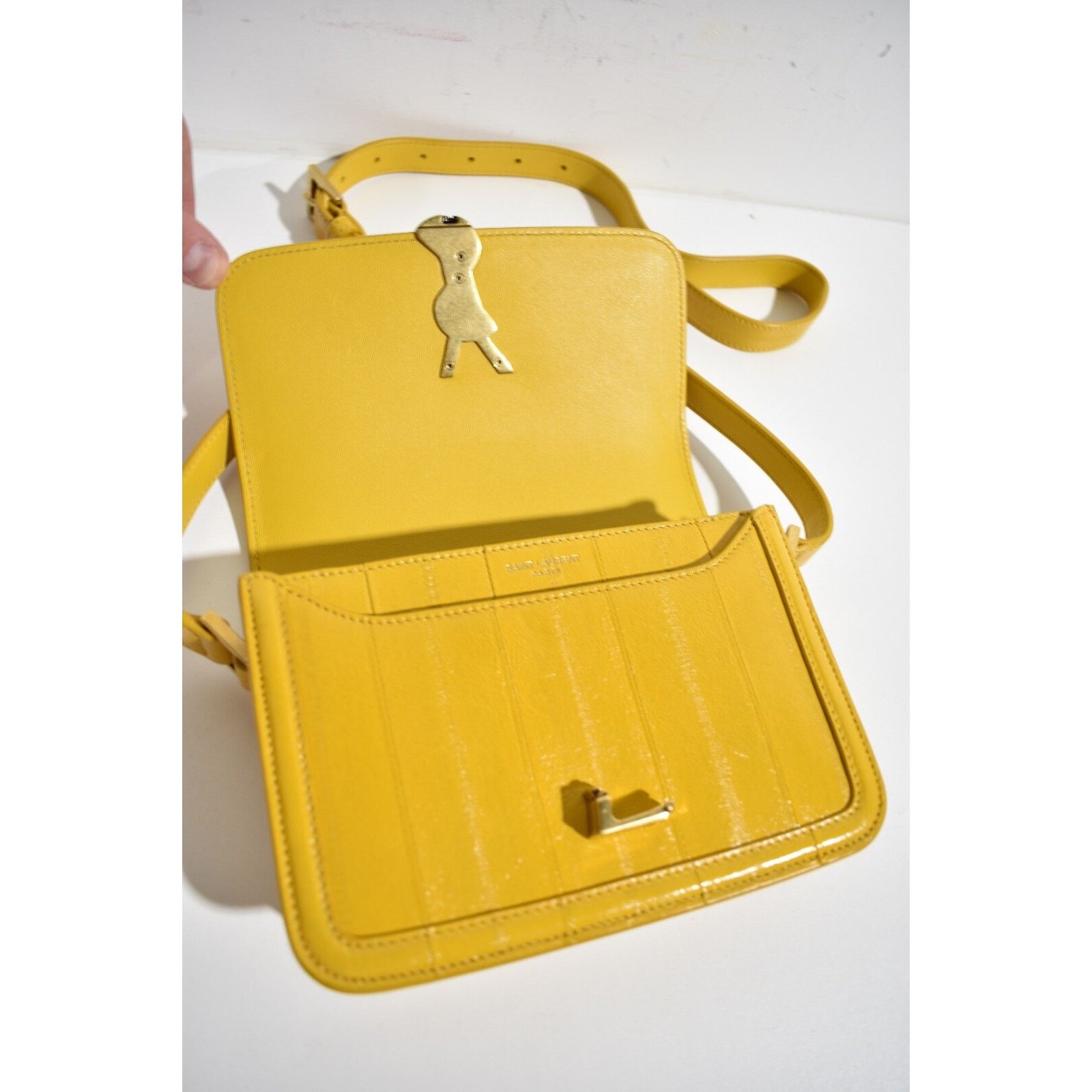 Yves Saint Laurent Saint Laurent Yellow Leather Satchel Shoulder Bag Size ONE SIZE - 12 Thumbnail
