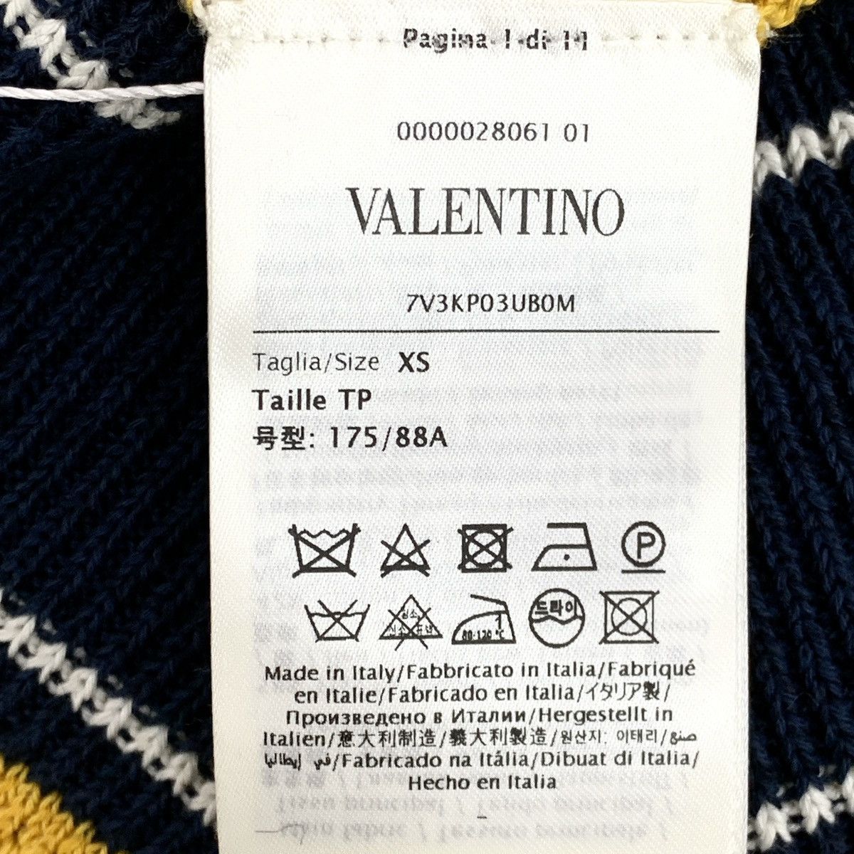 Valentino Valentino Stripe Linen Short Sleeve Knit Polo Shirt K26WX Size XS / US 0-2 / IT 36-38 - 6 Thumbnail