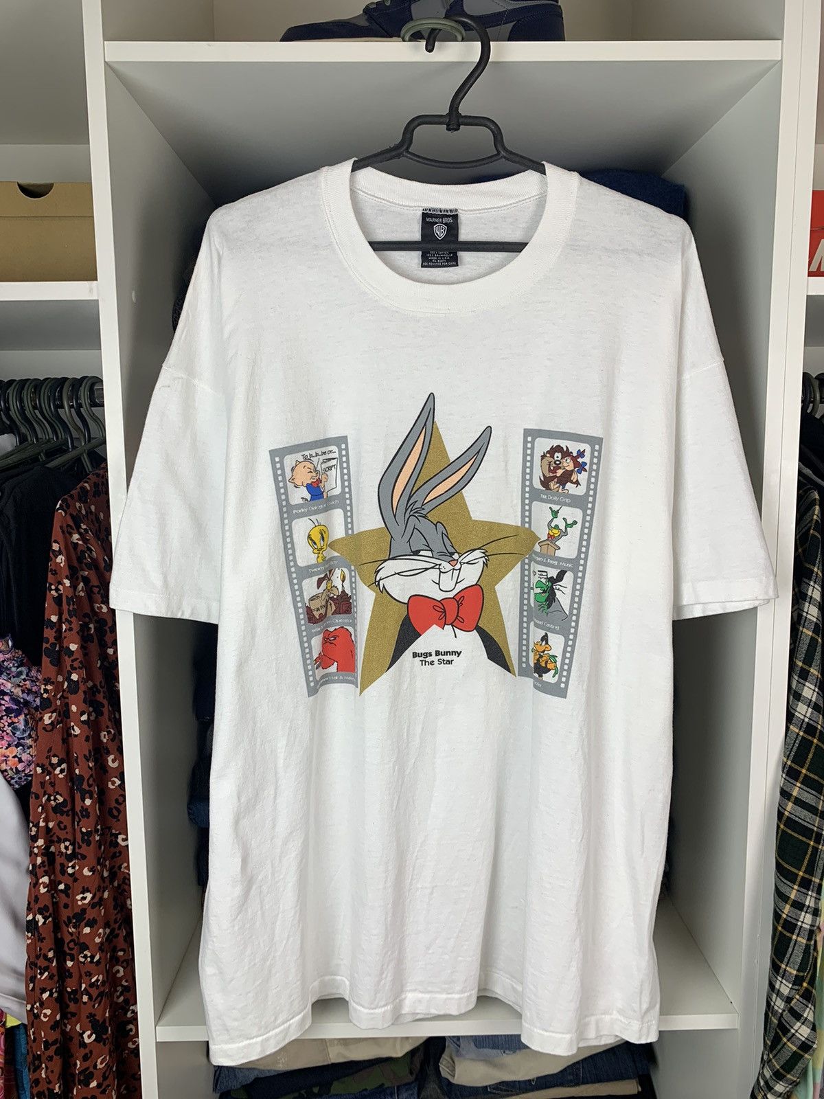 Vintage × Warner Bros Vintage 1996 Warner Bros Made in USA Single Stitch T-shirt Size US XXL / EU 58 / 5 - 1 Thumbnail