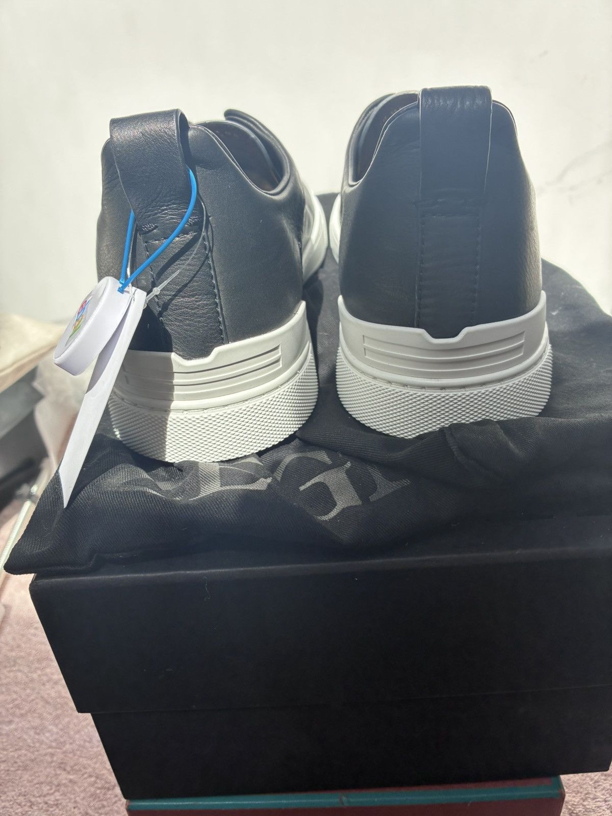 Loro Piana Loro piana black second skin triple stitch uk 10 eu 44 Size US 10 / EU 43 - 6 Thumbnail