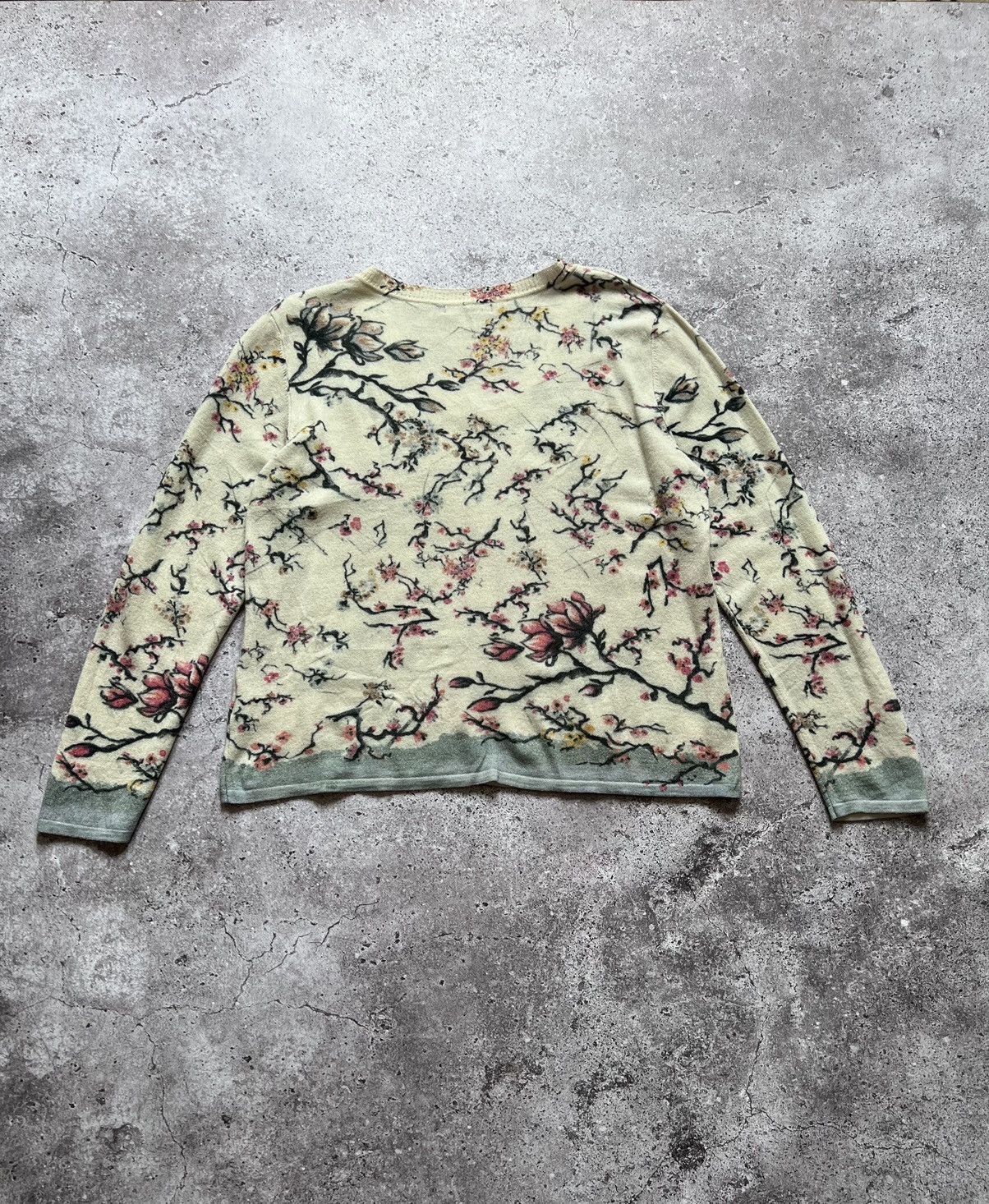 Designer Ivko Wool Sweater Flowers Print Size XL / US 12-14 / IT 48-50 - 10 Thumbnail