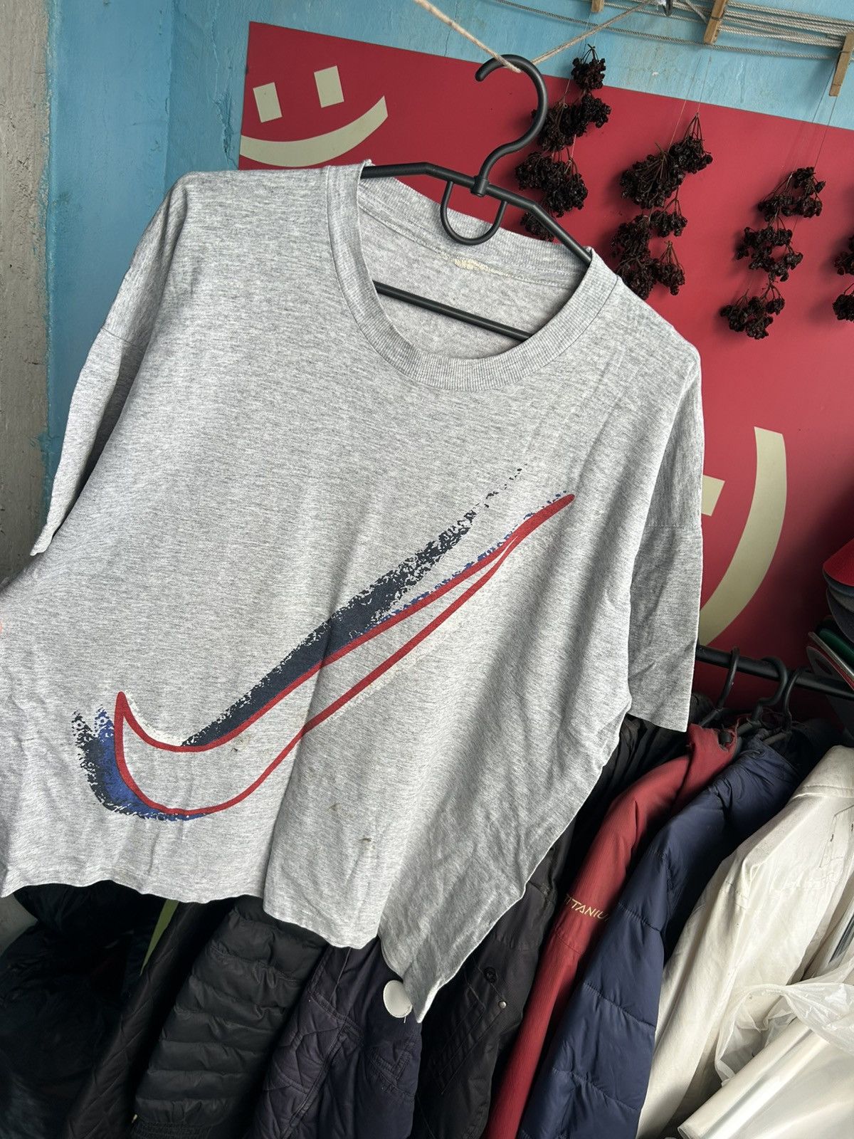 Nike × Vintage Nike Vintage Big Logo Graphic Print Rare Item Oversized Size US XL / EU 56 / 4 - 4 Thumbnail