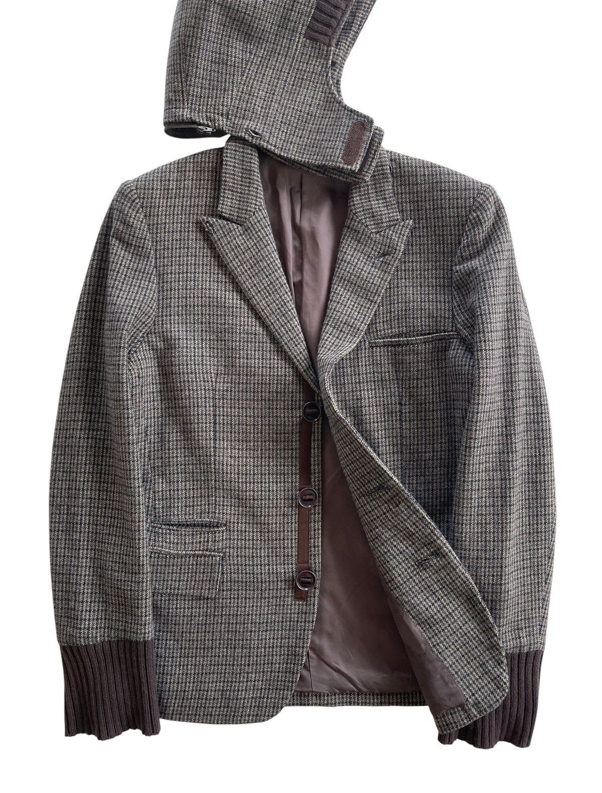 Undercover AW2011 Undercoverism Houndstooth Hooded Coat Size US S / EU 44-46 / 1 - 7 Thumbnail
